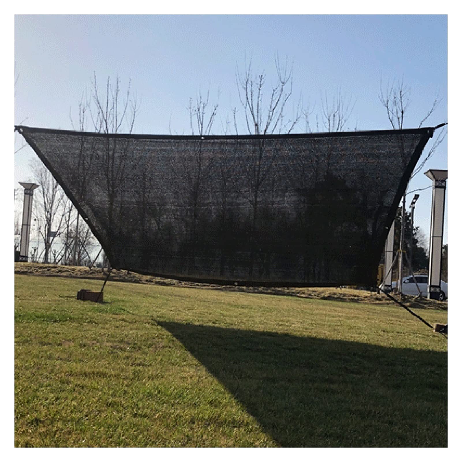 95% Sunblock Shade Cloth UV Resistant Net Black Outdoor Sun Mesh Shade with Grommets Fit for Patio Porch Swimming Pool Protection Plants Flowers (Black 5×10m)