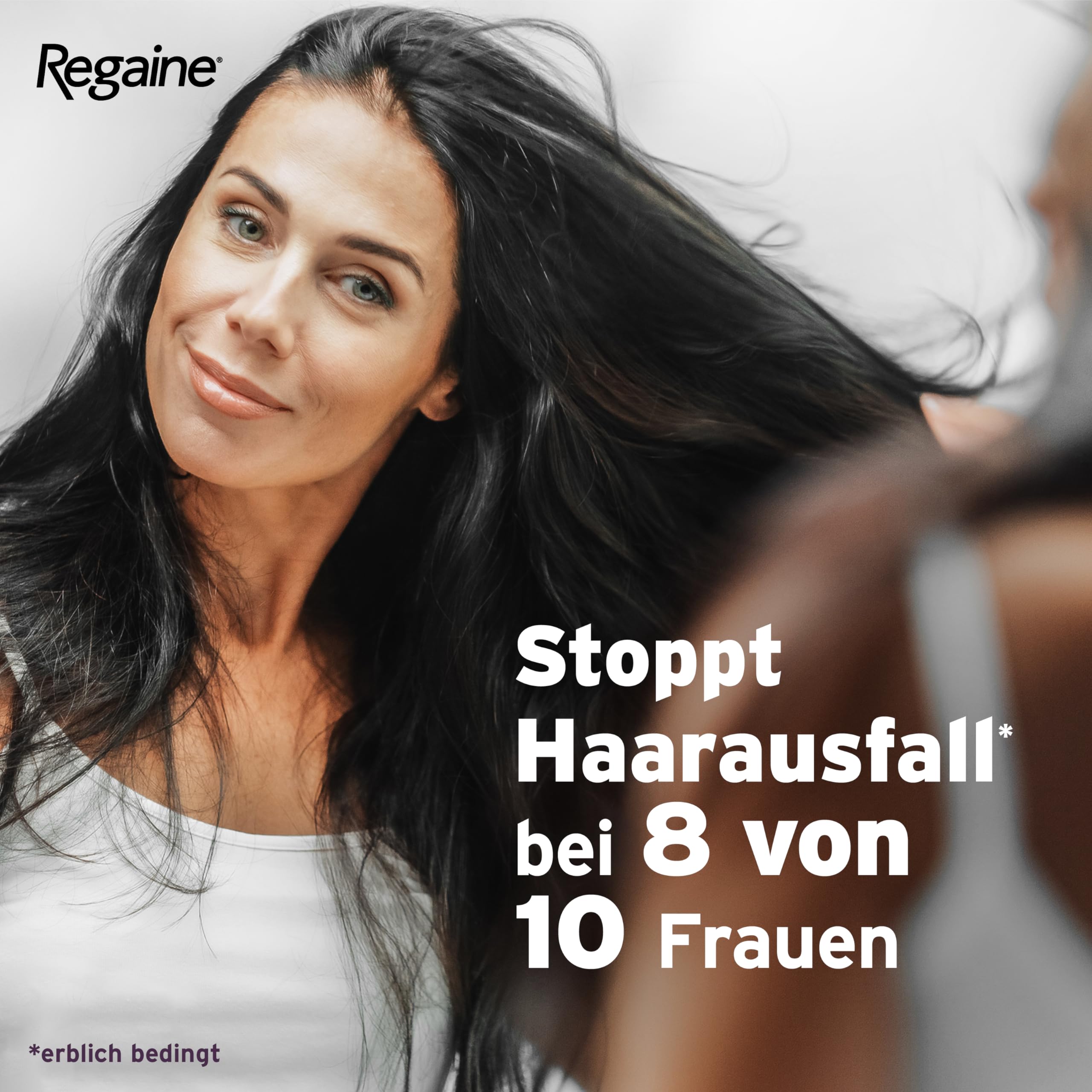 REGAINE Frauen Schaum mit Minoxidil: Stoppt erblich bedingten Haarausfall bei Frauen und regt das Haarwachstum an, 4-Monatspackung, 2 x 60 g