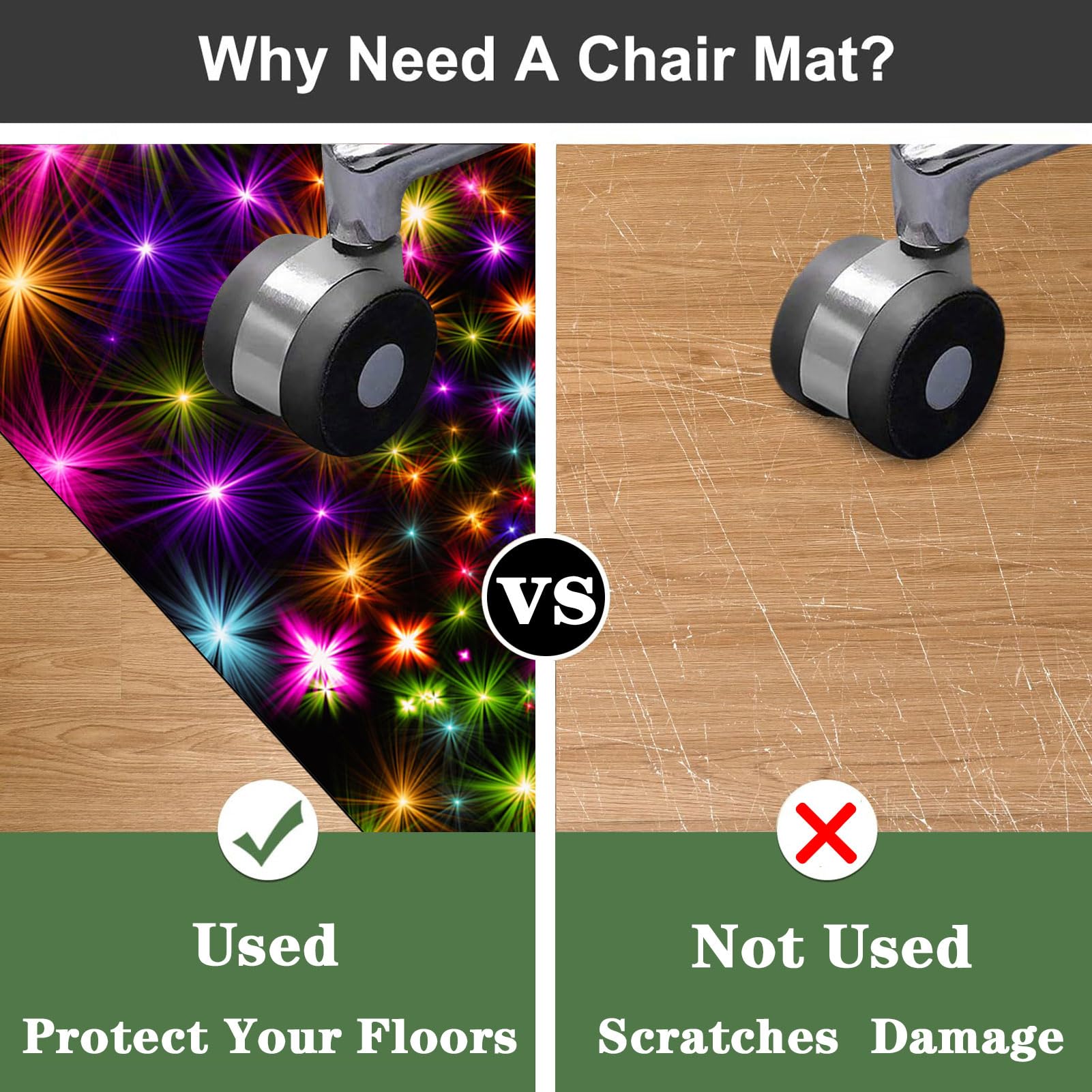 Tapis De Chaise Transparent Foxsport,tapis De Protection Pour Sols Durs, 90 X 120 Cm