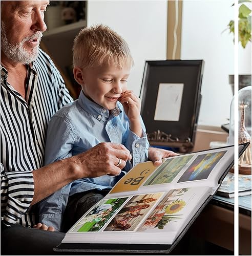 Miniatura 7 de Álbum de fotos de 3 piezas para 4 x 6, 300 fotos, cubierta de lino, libro de fotos, libro de fotos para boda, familia, aniversario, bebé, 3 colores