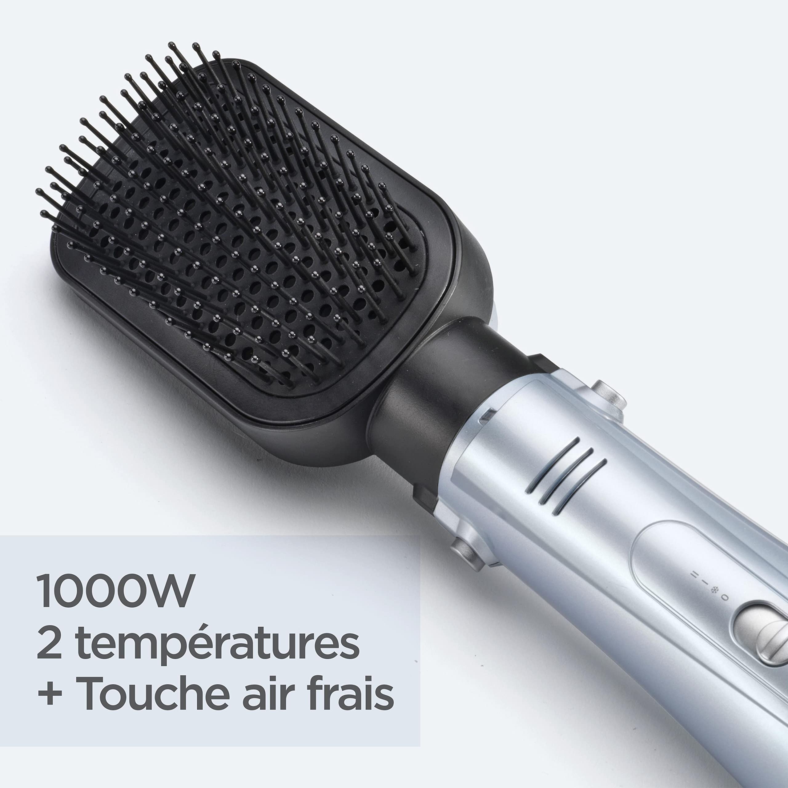 BaByliss Brosse soufflante Hydro-Fusion 4-in-1 - Technologie ionique Anti-Frisottis, Sécher, Mettre en forme, Apporter du volume & Lisser avec un seul appareil, Bleu, AS774E