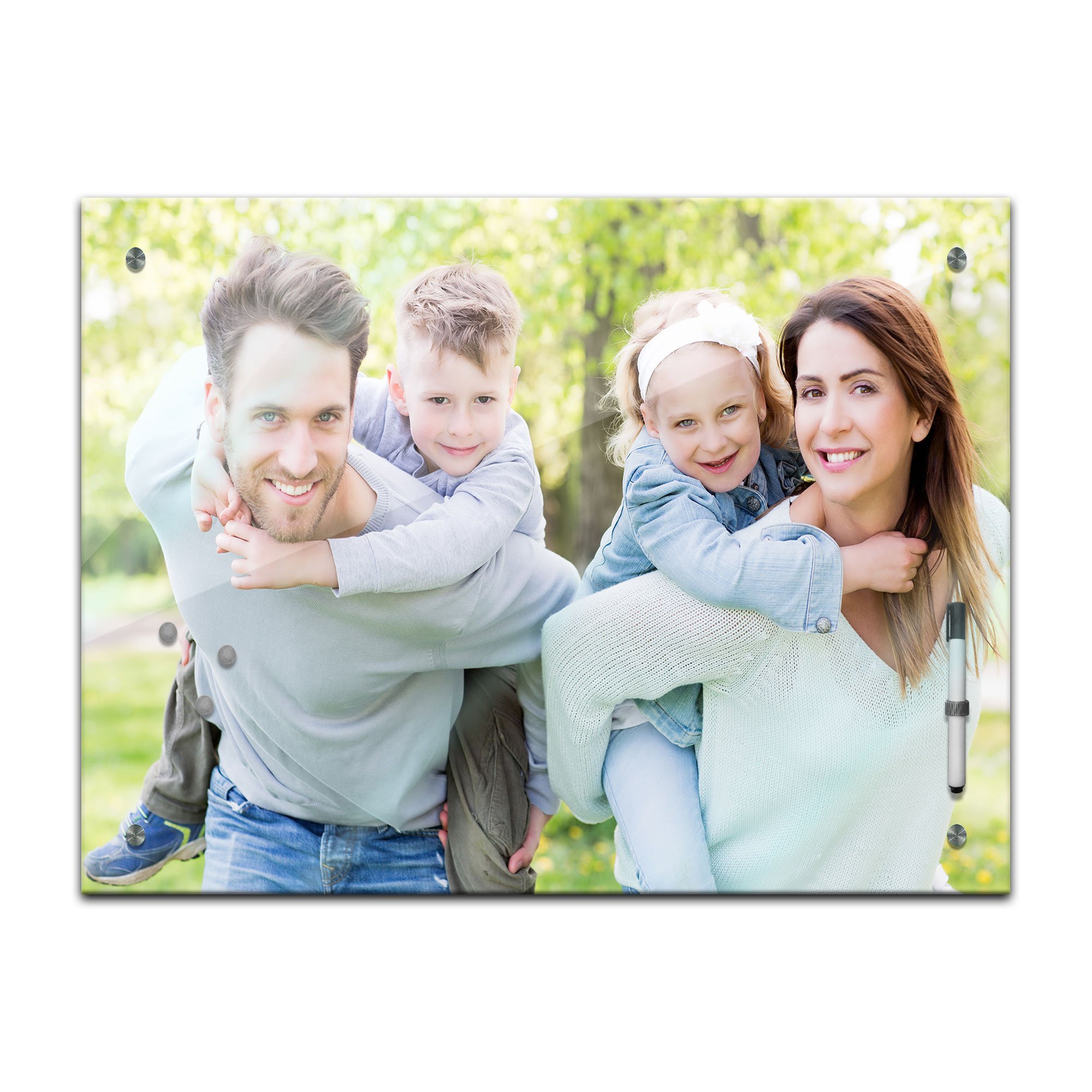 Bilderdepot24 Tableau mémo personnalisable avec motif de votre choix - 80 x 60 cm - Idée cadeau unique - Avec votre propre photo - Enfant - Famille - Vacances d'animaux de compagnie - Logo de