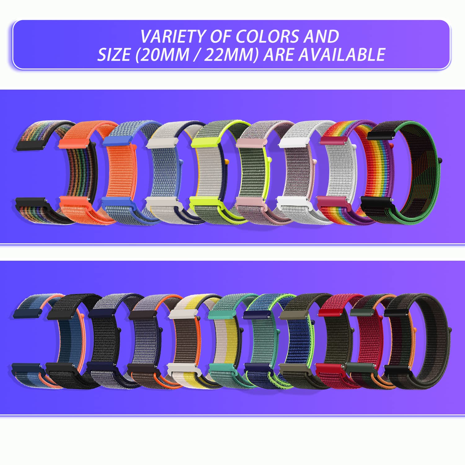 CeiBand Bracelet Métal Acier Inoxydable Noir - Compatible 18mm 20mm 22mm Montres - Réglable Femme Homme