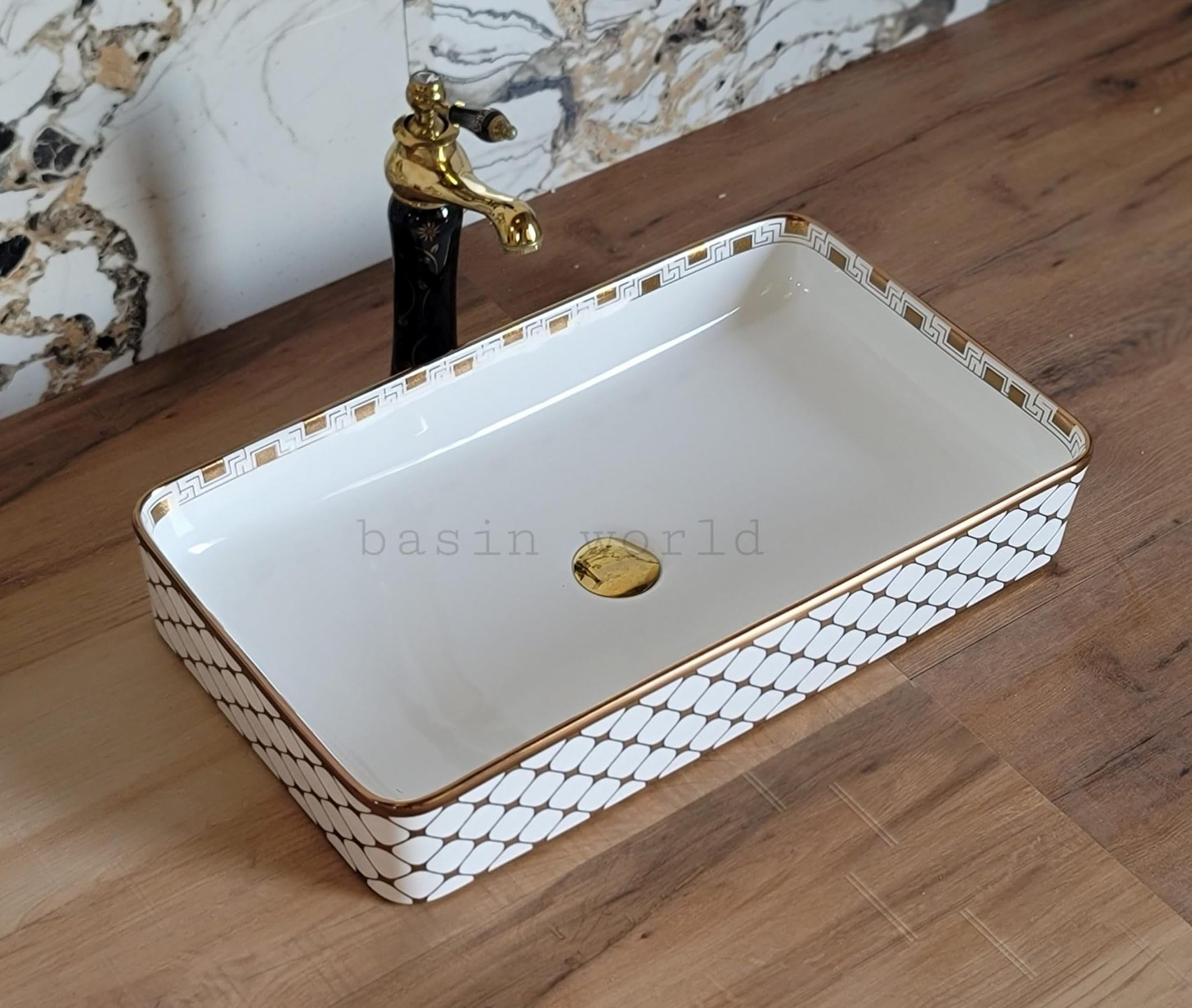 BASIN WORLD IMPORTED Latest Ceramic Wash Basin Countertop Tabletop Bathroom Sink Wash Basin (24 x 14 x 4.5 INCH) NCTT-179 (B0D5QDY5MD) Amazon Price History, Amazon Price Tracker
