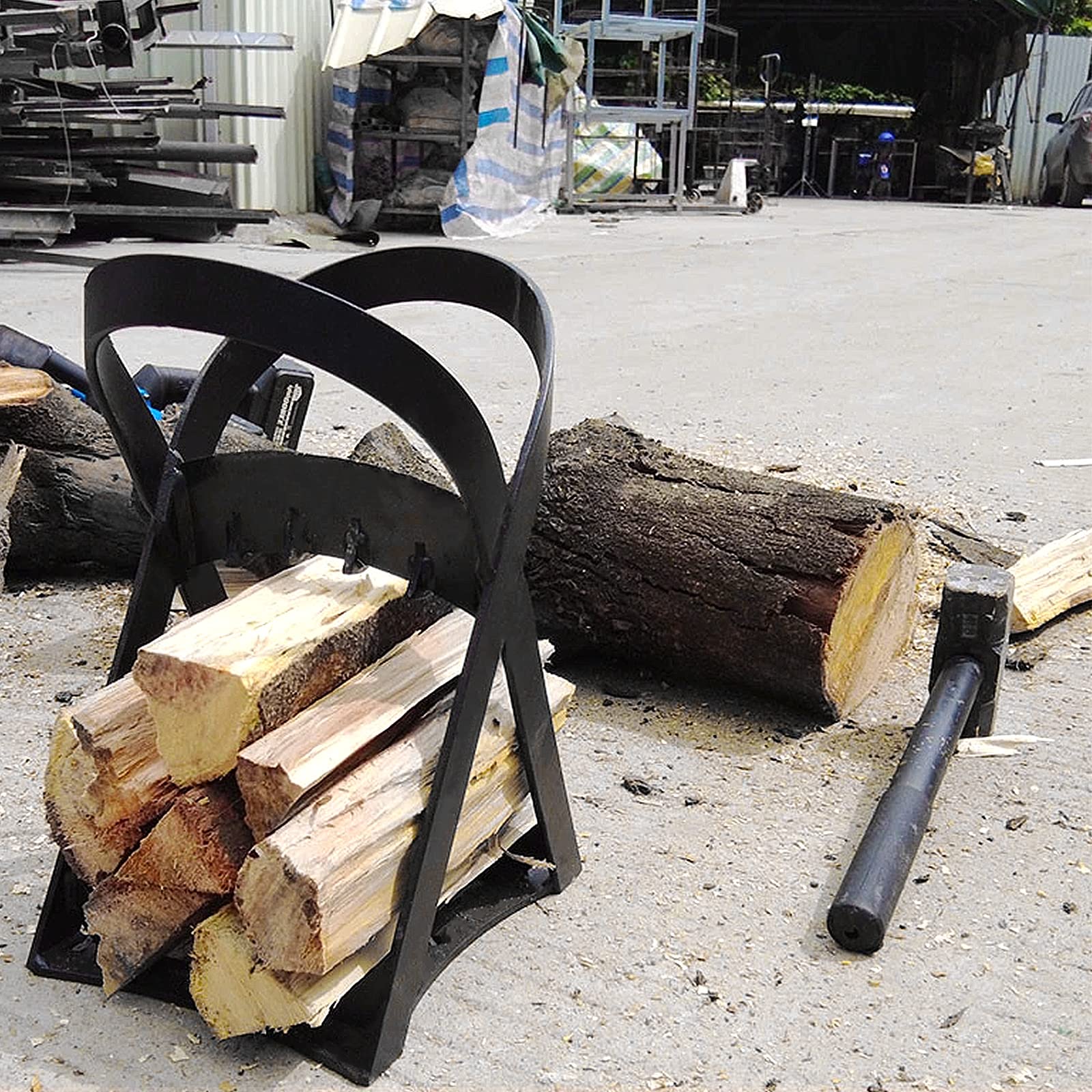 NAIZY Fendeur de Bûches Manuel Portable 23cm pour Bois Intérieur Extérieur