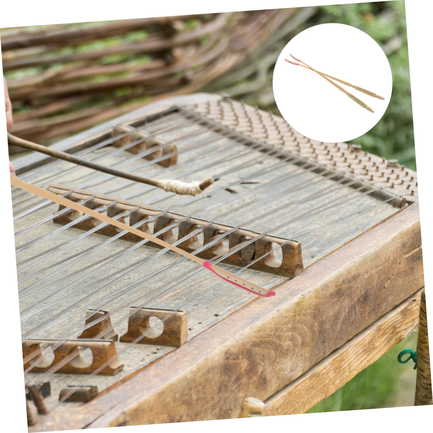 HEMOTON Set 2 Pezzi Martelli per Dulcimer in Legno Resistente, Accessori Professionali per Yangqin per Esibizioni e Pratica Quotidiana