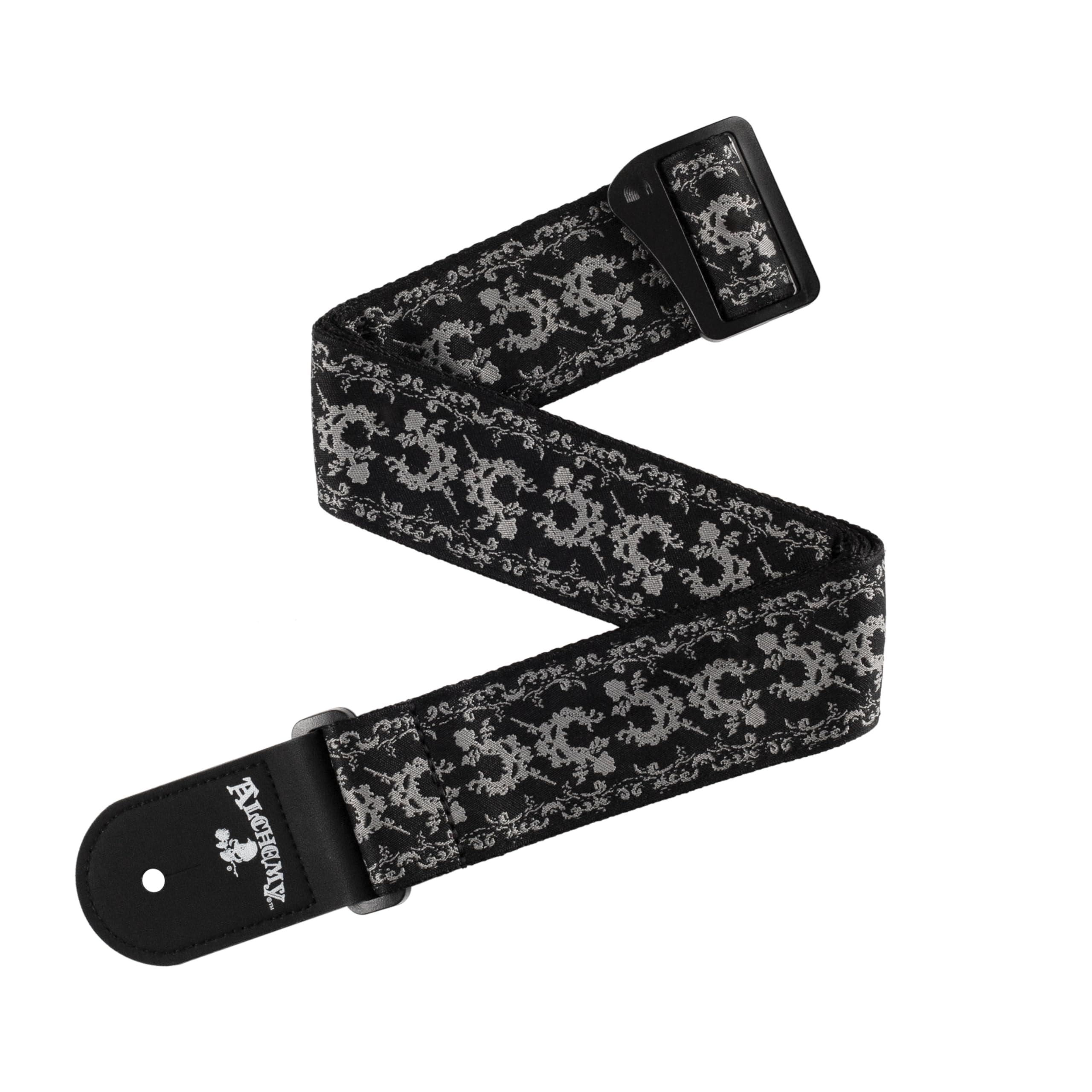D'Addario Guitar Strap – Alchemy Gothic Collection – Adjustable Straps Compatible with Electric, Acoustic, & Bass Guitars - Masque