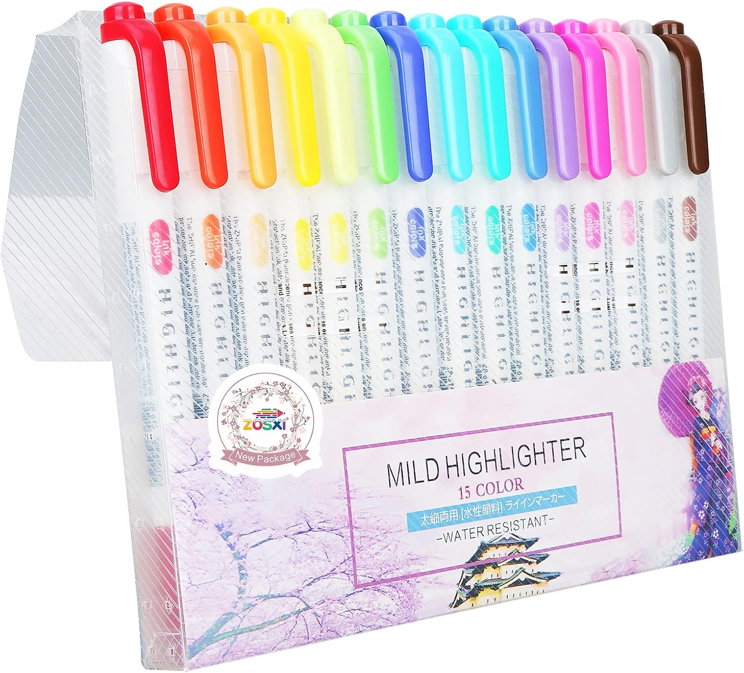 Buy Zosxi Highlighters Double Ended Mild 18 color Highlighters