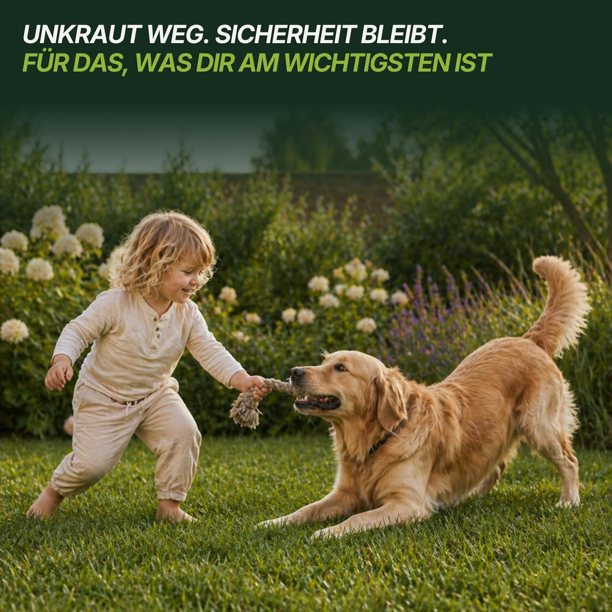 TerraUno Unkrautvernichter Rasen 500 ml, Flüssiges Unkrautvernichtungsmittel extra stark, gegen über 40 Unkräuter, Löwenzahn und Klee Vernichter, Rasenunkrautvernichter mit wurzeltiefer Wirkung