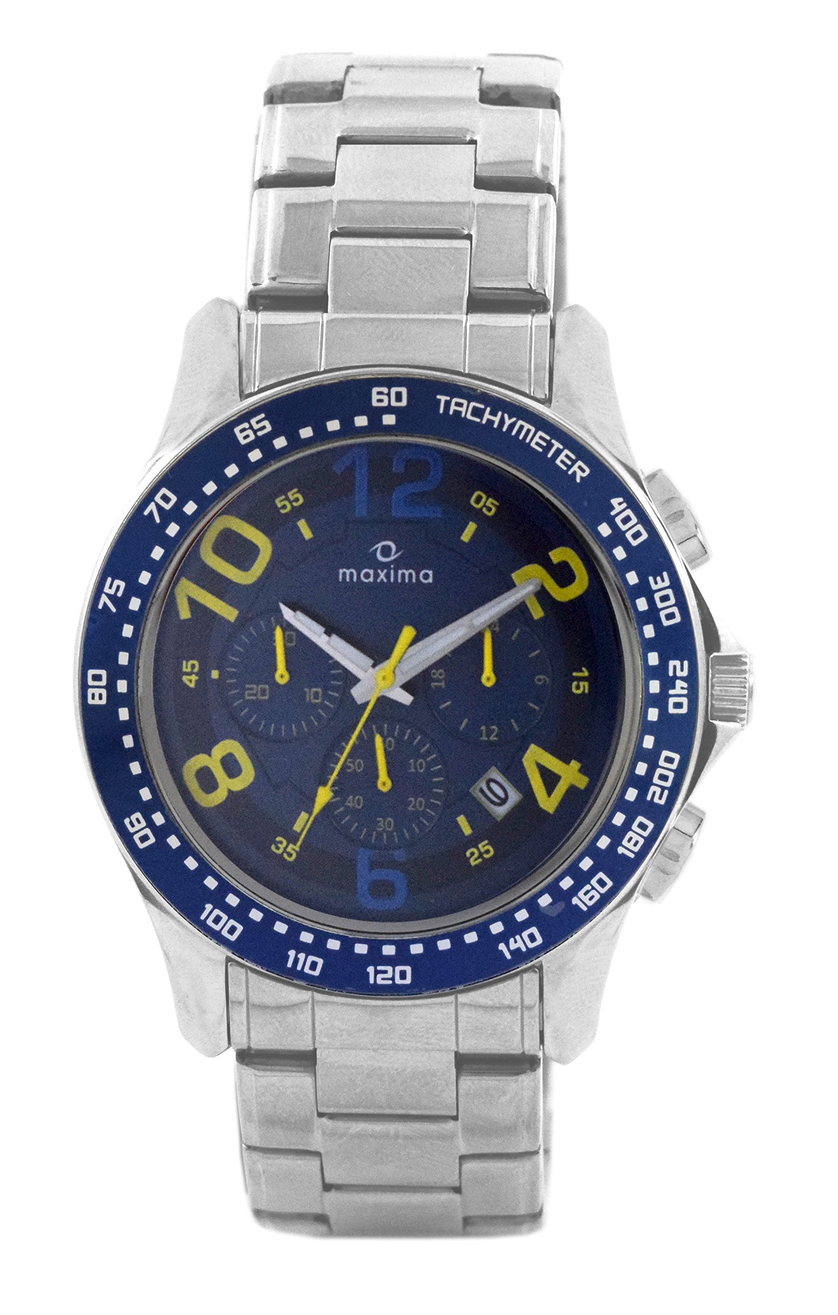 Maxima Stainless Steel Analog Blue Dial Men Watch-32540Cmgi, Silver Band (B010RZGD4Y) Amazon Price History, Amazon Price Tracker