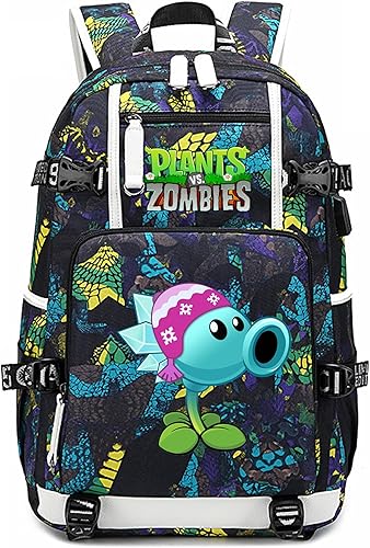 Miniatura 8 de ISaikoy Plants vs. Zombies Mochila Bolsa Portátil Color Azul, Azul 6, Mochilas Daypack