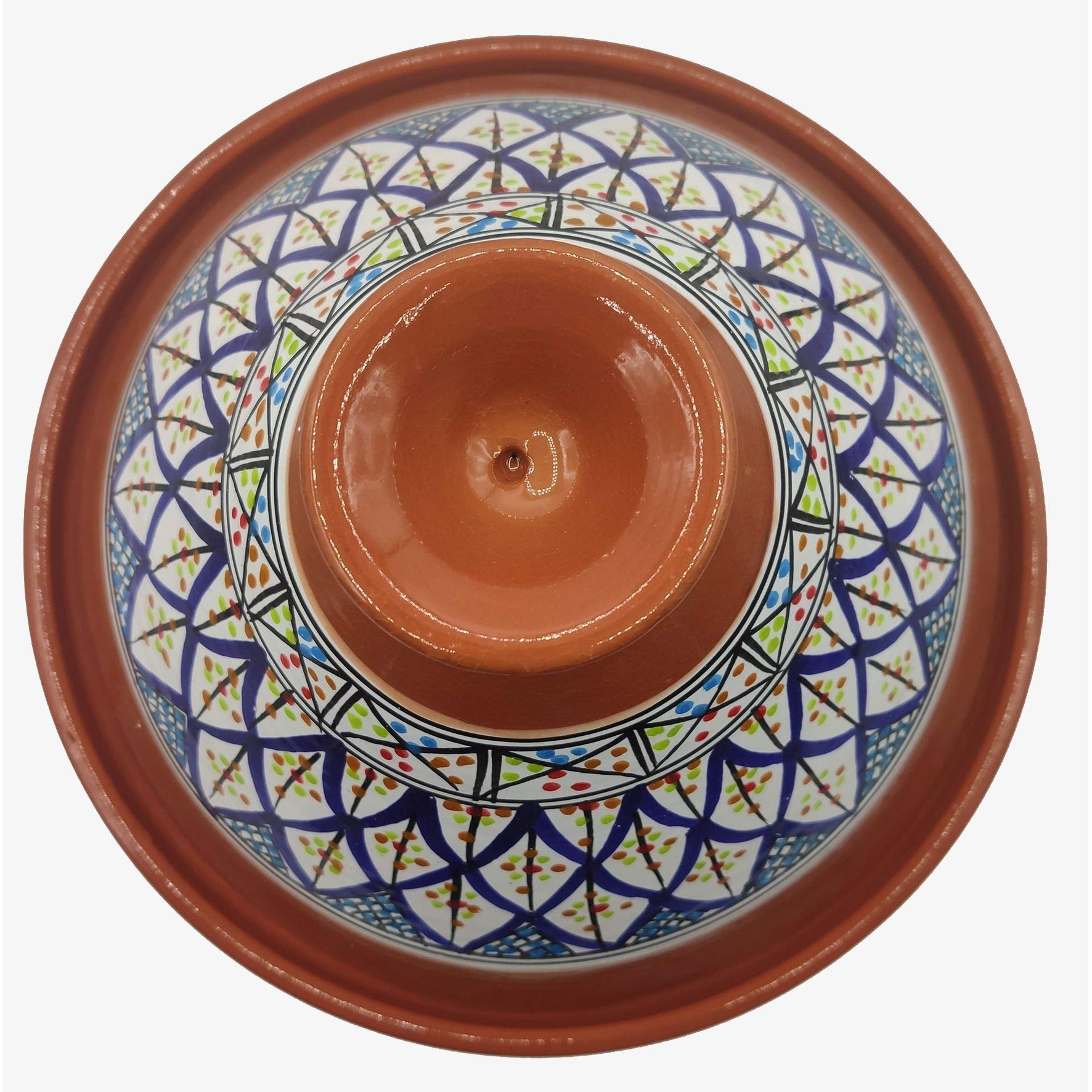 Tajine Casserole en terre cuite Assiette ethnique marocaine tunisienne XL 32 cm 2910201100