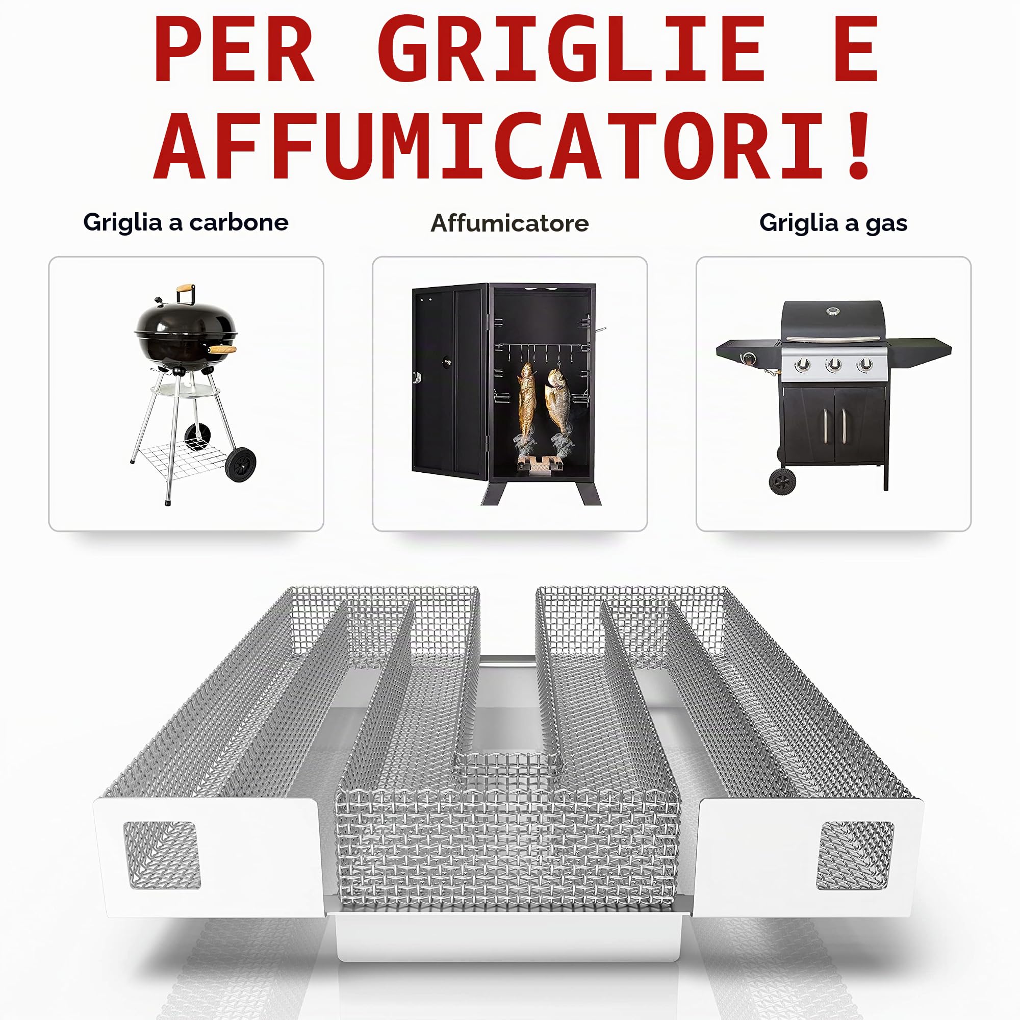 Generatore di affumicatura a freddo – Premium Sparbrand in acciaio inox con eBook per un risultato di affumicatura molto particolare – Generatore di fumo freddo di alta qualità ideale per barbecue