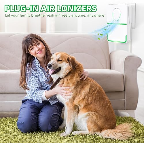 Miniatura 5 de Paquete de 8 purificadores de aire enchufables, ionizador de aire negativo 2025 para uso doméstico, mini filtro de aire móvil sin filtro con luz