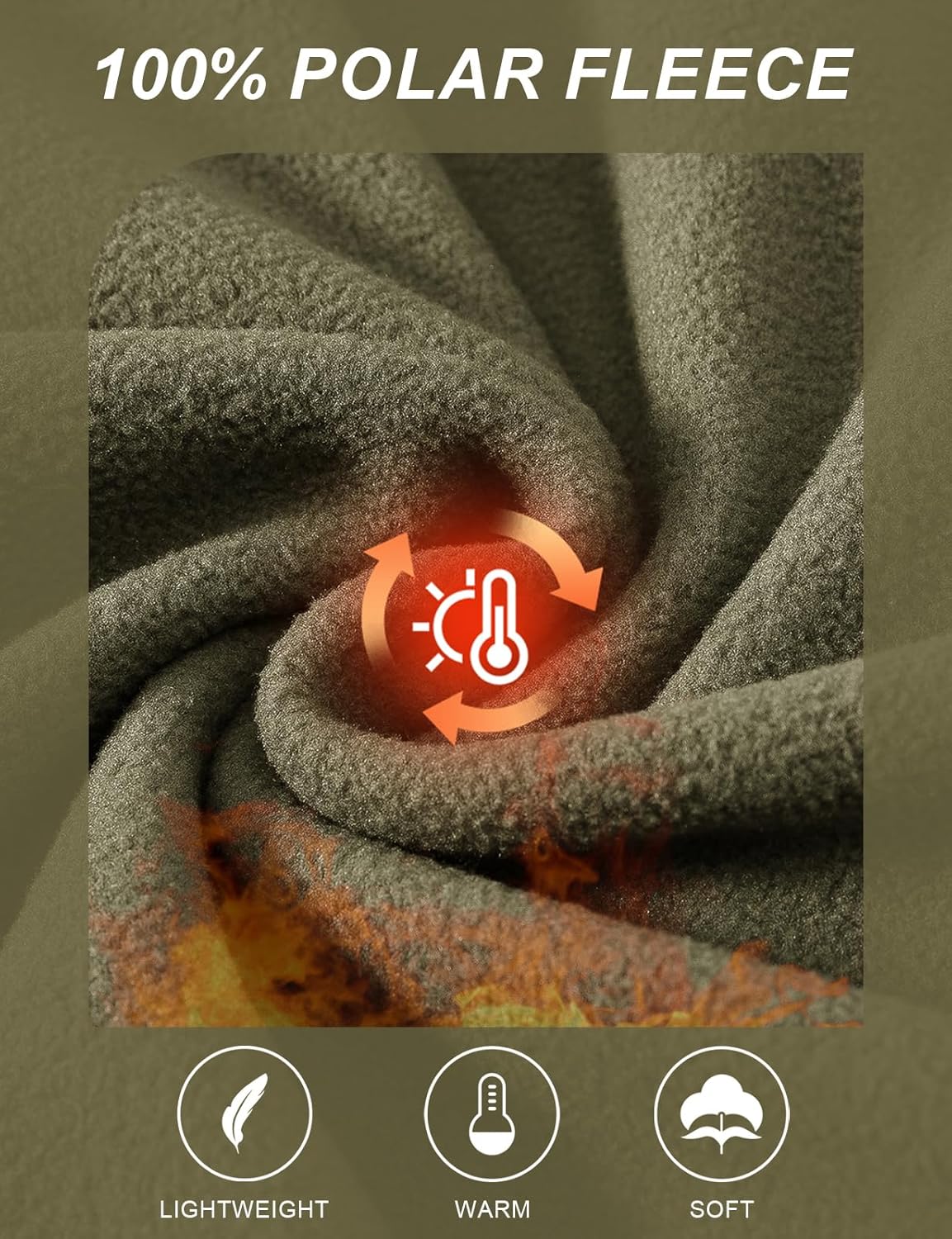 TBMPOY Men's Fleece Jackets Lightweight Full-Zip Fall Jacket Warm Winter Coats Outdoor Hiking with Pockets - Image 5