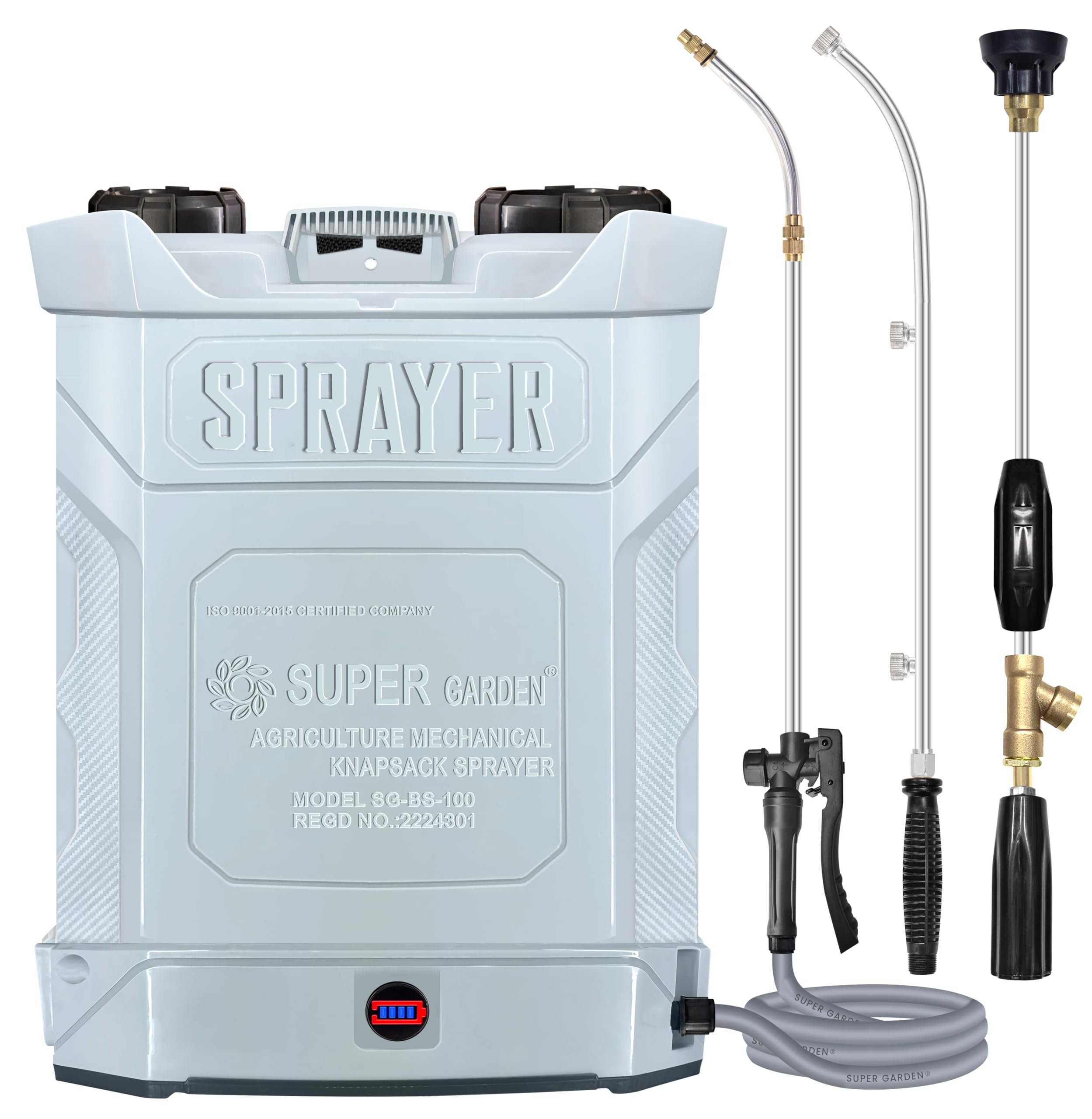 DVI Platinum Series 20L Battery Sprayer (SG-BS-100) | Double Motor, 120 PSI High Pressure | 4 Nozzles + 3 Spray Guns | Super Safe Battery | High Pressure Sprayer | Suitable for Spraying-image-12