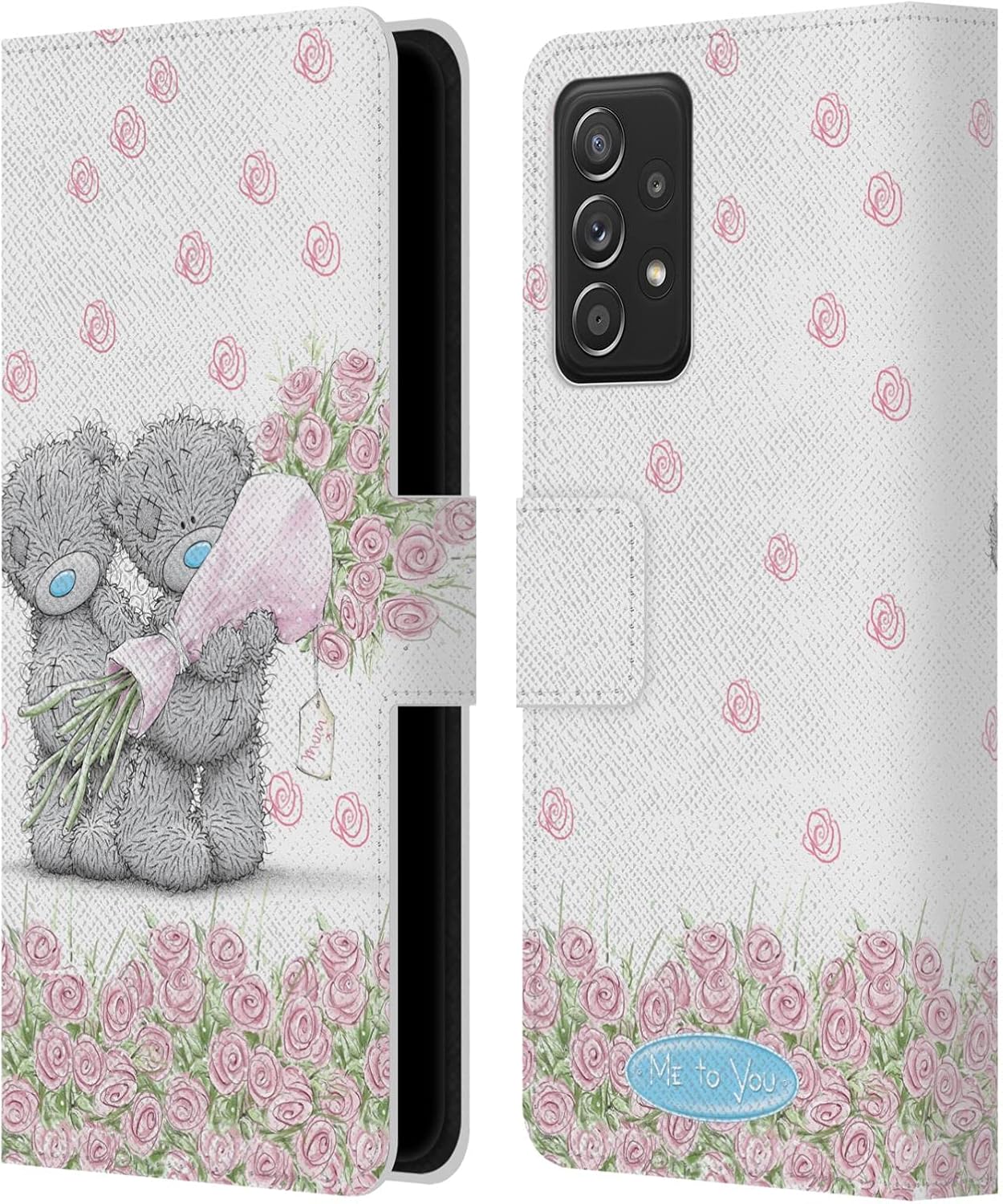 Head Case Designs Officially Licensed Me to You Pink Roses All About Love Leather Book Wallet Case Cover Compatible with Galaxy A52 / A52s / 5G (2021)