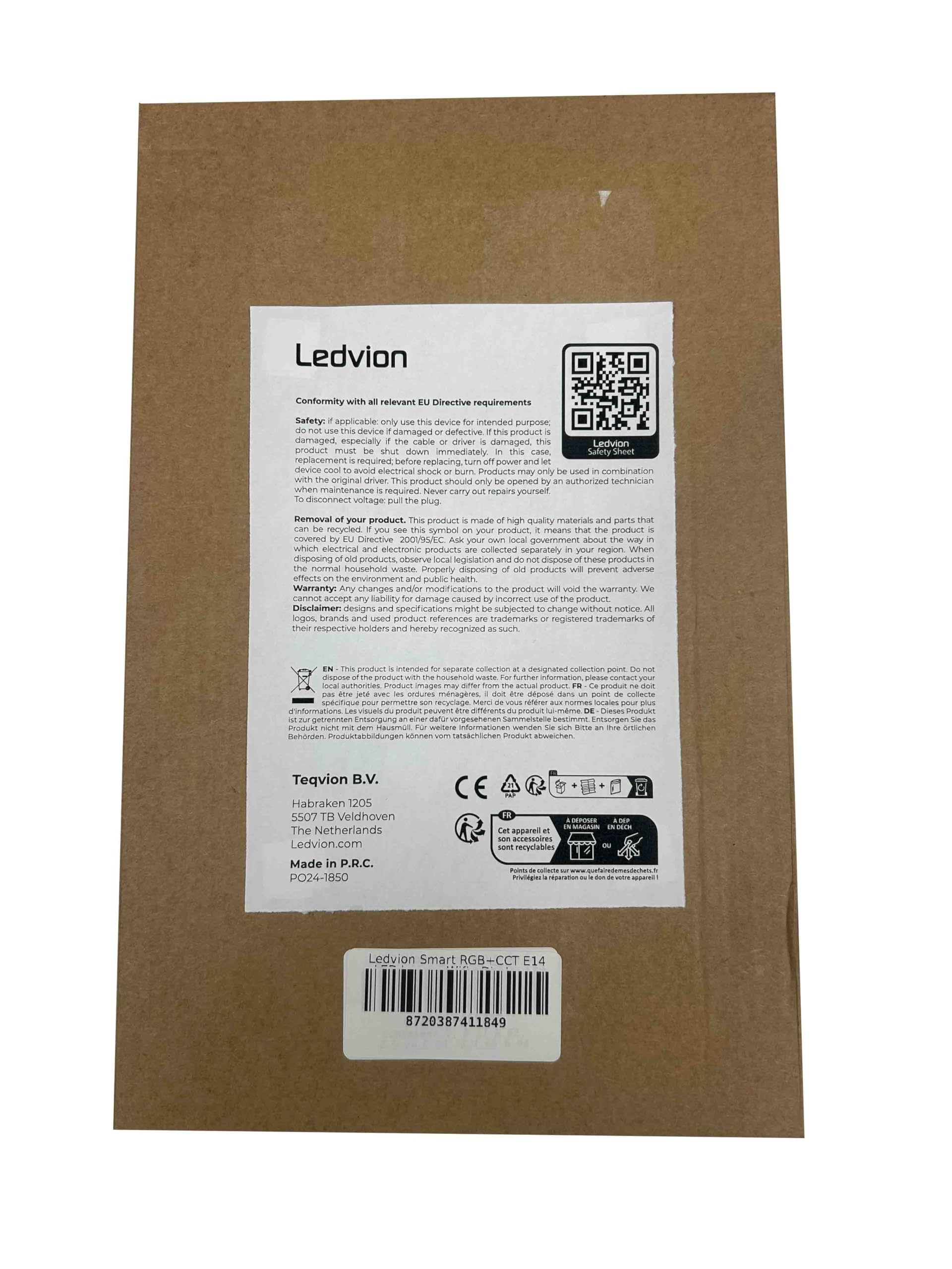 Ledvion 10x Smart RGB+CCT E14 LED lampe 5W Wi-Fi Beleuchtung Dimmbar 470Lm | Steuere Licht per App oder Sprache und nutze Szenen oder Zeitpläne für den Alltag zuhause