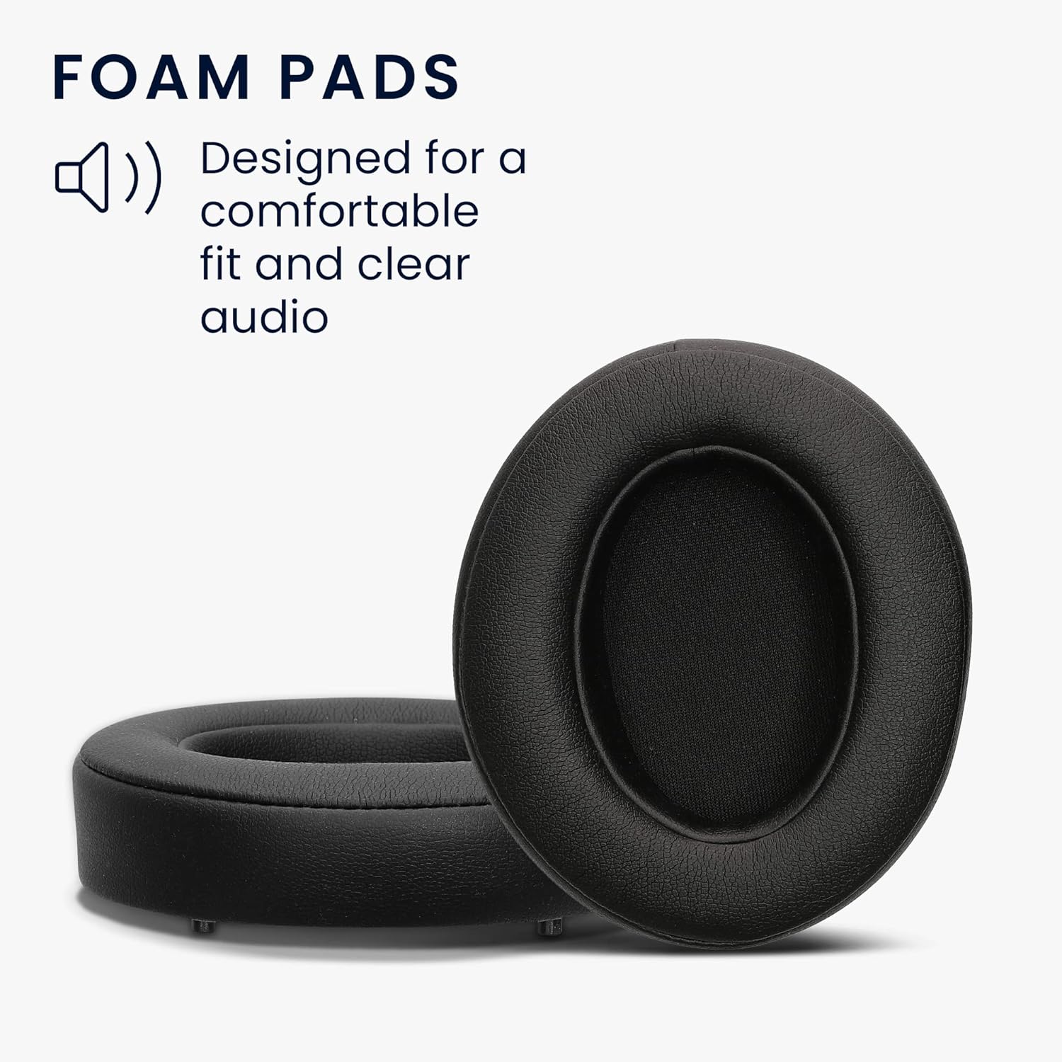 kwmobile Ear Pads Compatible with DOQAUS Earpads - 2X Replacement for Headphones - Black
