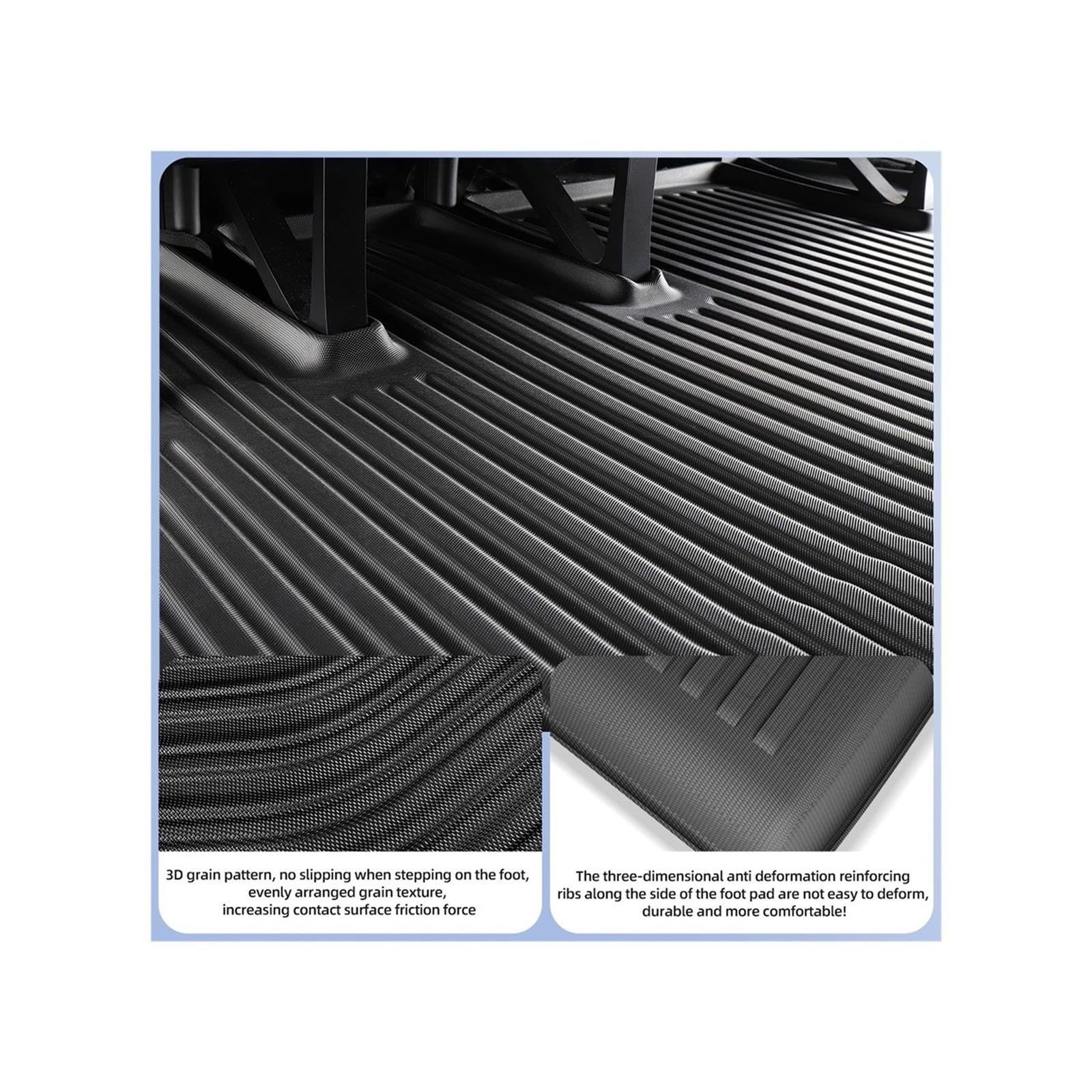 Auto Kofferraummatten TPE 3D Auto Fußmatten Cargo Liner Stamm Pad wasserdichte Schutz Linke Ruder Für Tesla Für Modell X 2024 5/6/7 Sitz(6seats Trunk)