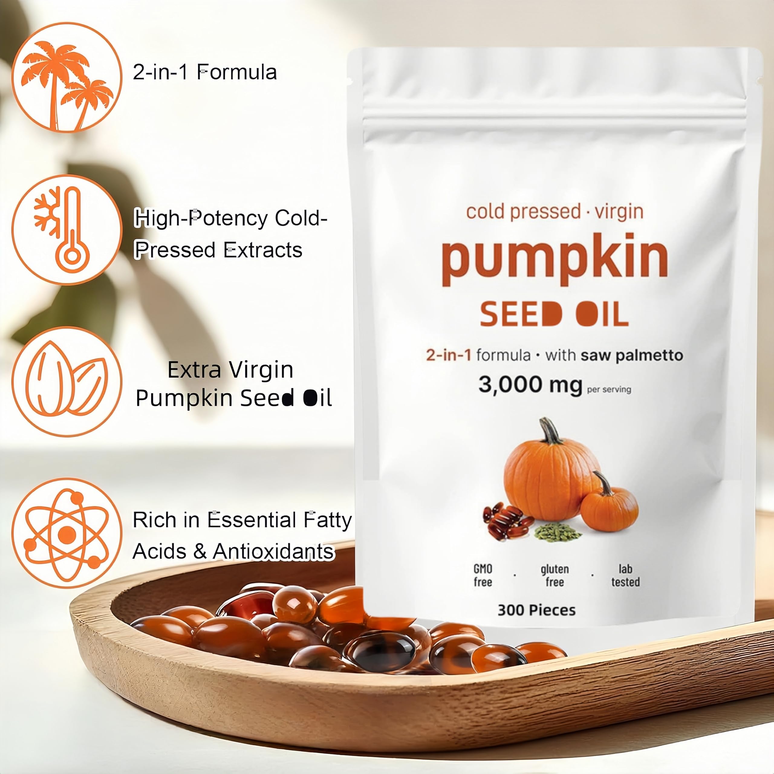 Extracto de semilla de calabaza Natural Body Daily Wellness Balance Support