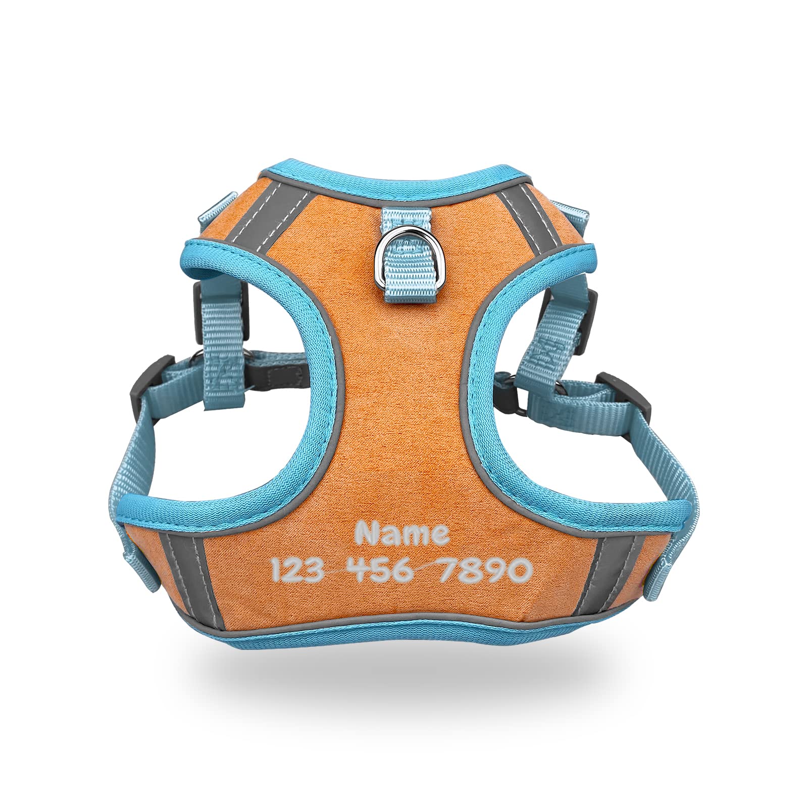 DegGod Personalized Pet Puppy Harness and Leash Set for Small Dogs and Cats, No Pull Adjustable Reflective Step-in Design Vest Harness, Breathable Soft Suede Harness for Outdoor Sport,Blue Orange M (B0CB8219P4) Amazon Price History, Amazon Price Tracker
