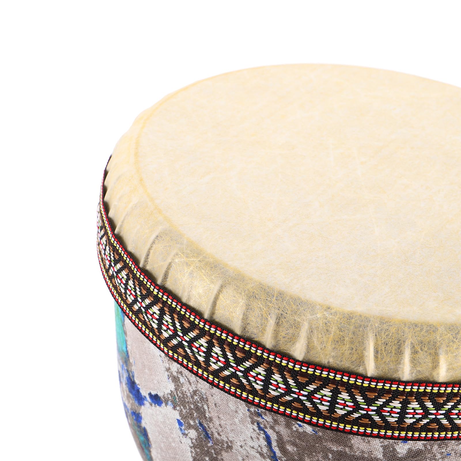 TOYANDONA Bęben ręczny: bęben djembe do ręki – 8,5-calowy instrument perkusyjny z koziej skóry do zajęć muzycznych dla dorosłych. Instrument rytmiczny.