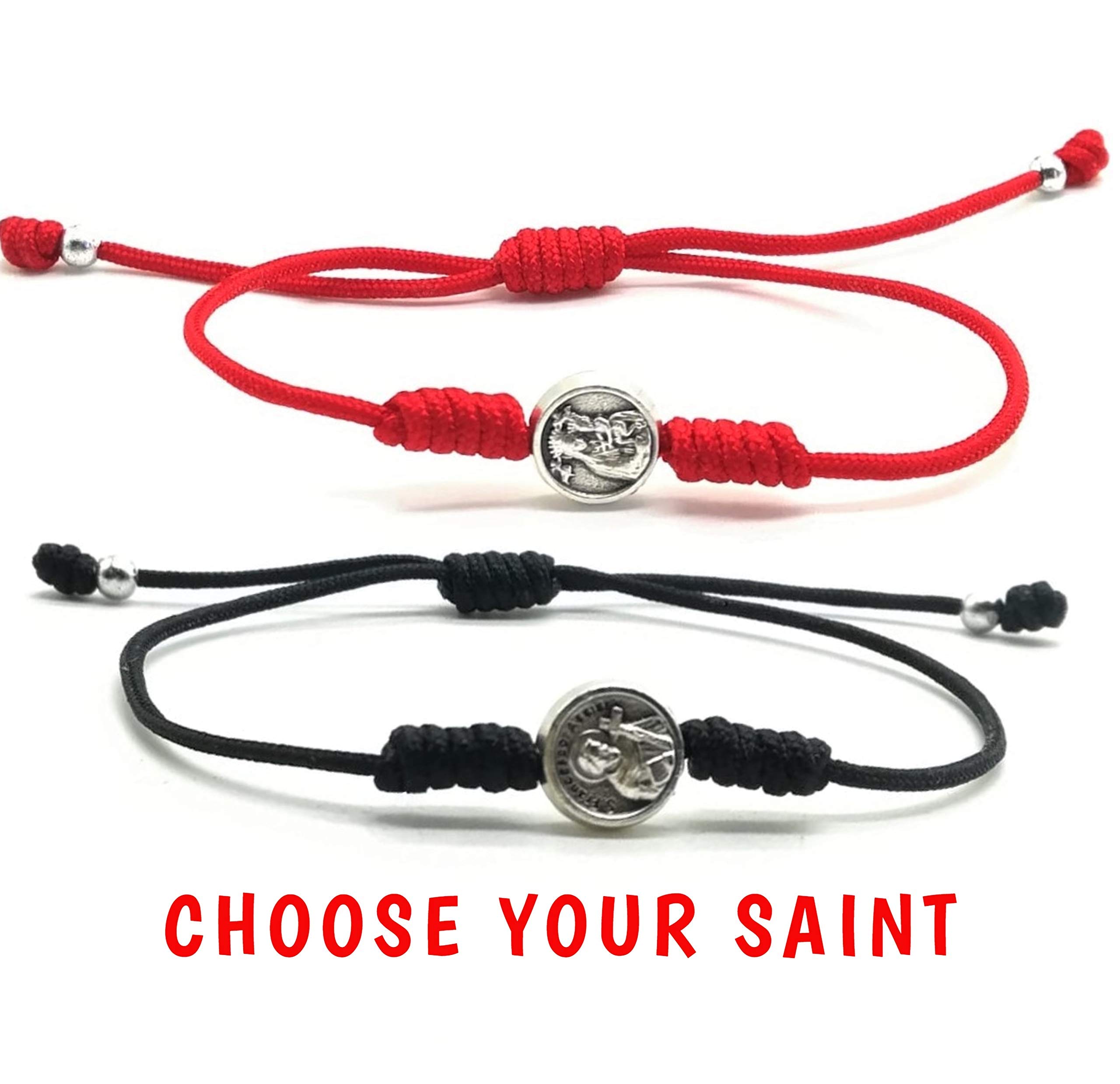 Buy Simple Cord Patron Saint Medal Bracelet Mens Womens Kids Religious