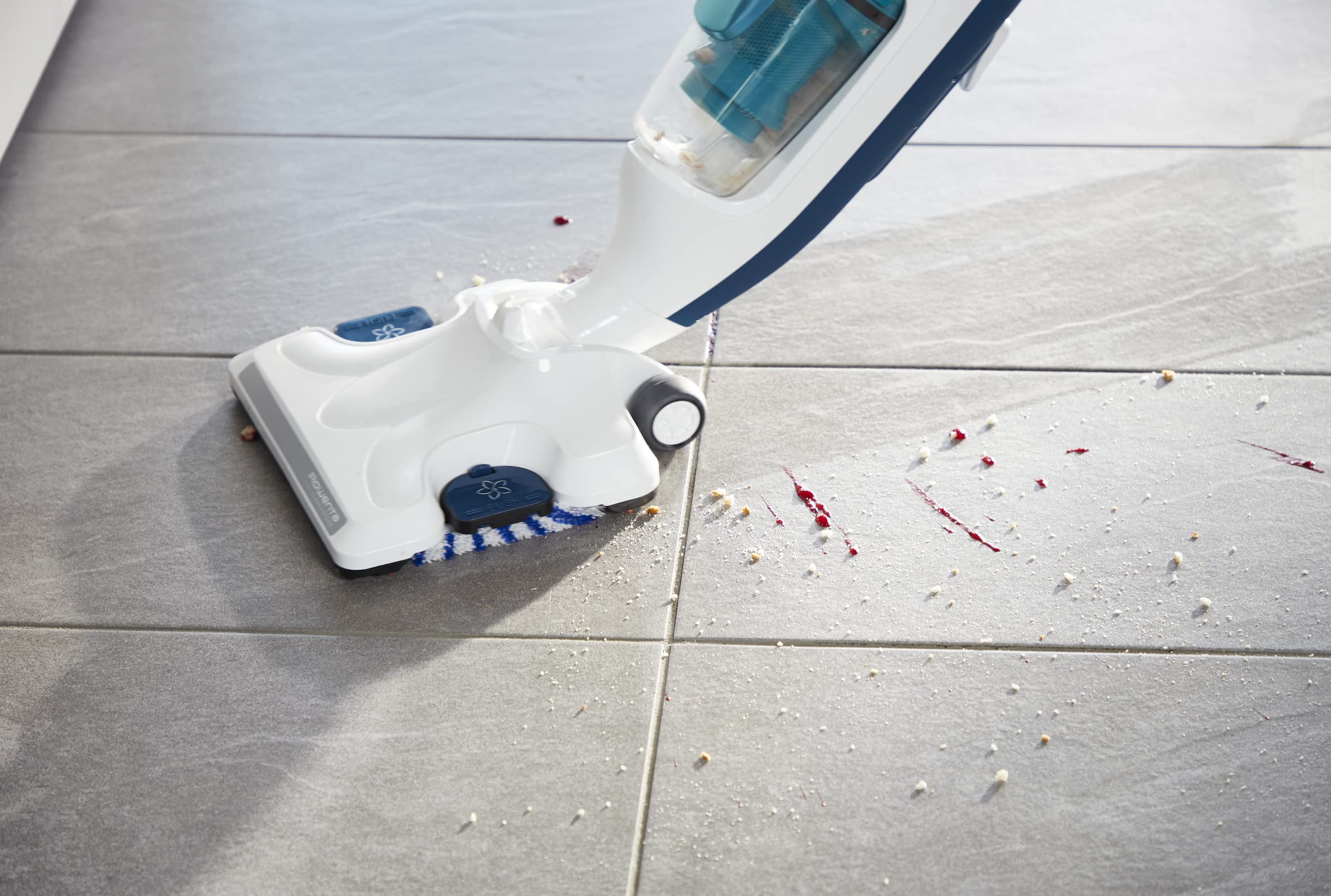 Rowenta RY7757 Clean & Steam Revolution Aspirapolvere a Vapore, Lavapavimenti Multisuperficie, Aspira, Lava e Igienizza Insieme, Elimina Germi e Batteri, Serbatoio Amovibile, Senza Sacco