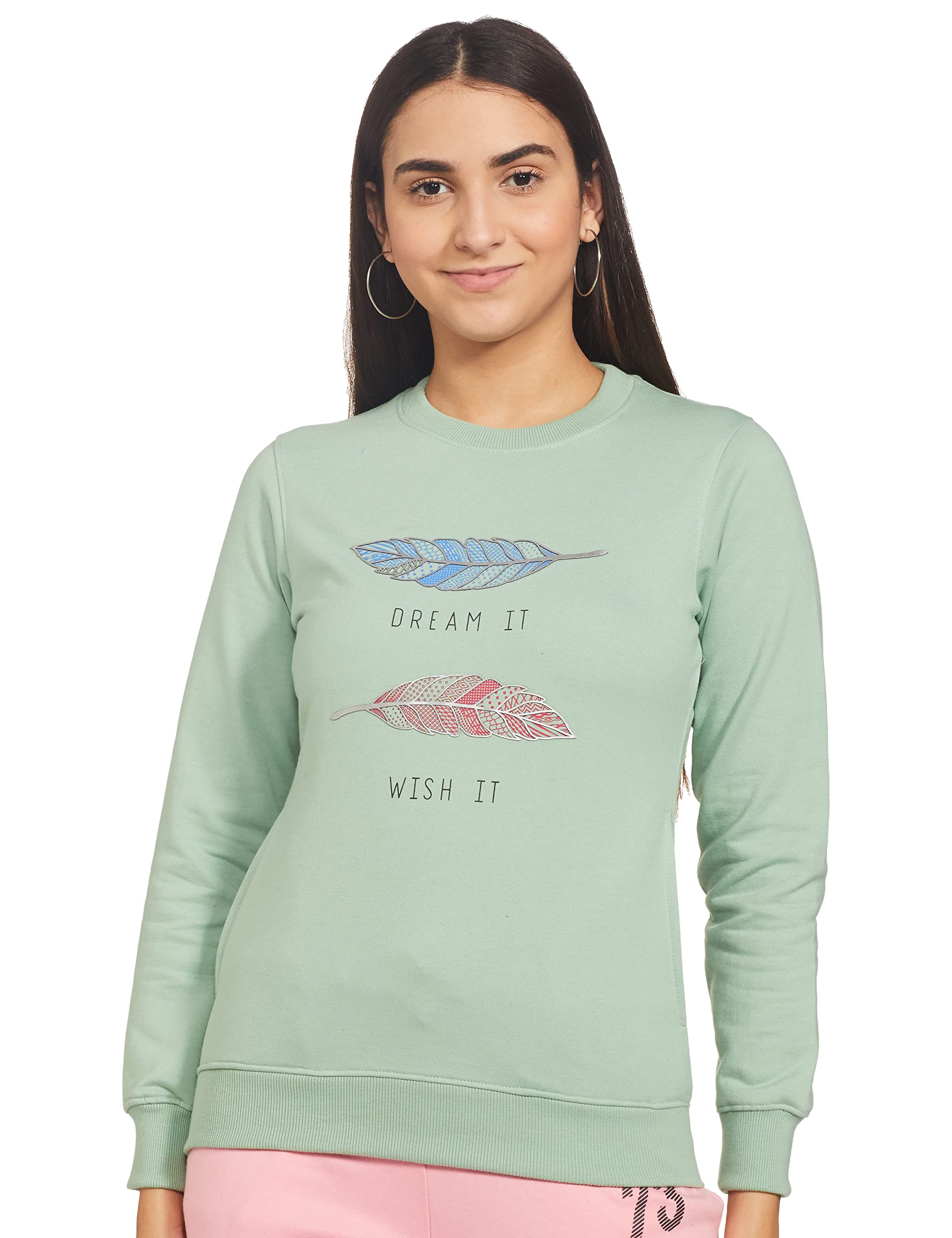 Qube By Fort Collins Women's Cotton Crew Neck Sweatshirt-picture-12