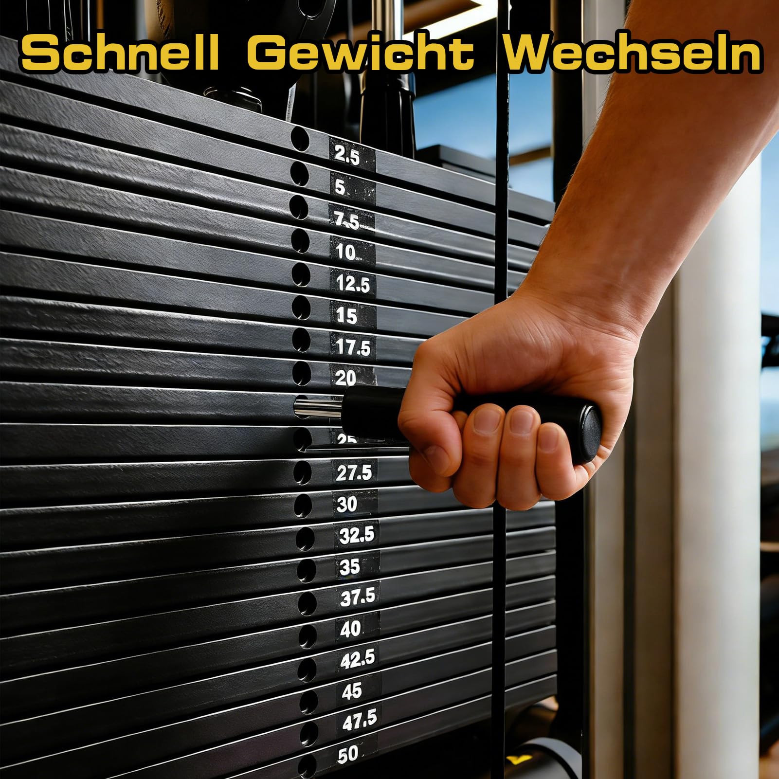 Stift Zum Abnehmen des Gegengewichts Im Fitnessstudio, ABS-Stahl-Gewichtsstapel-Maschinenstift für Fitnessgeräte, Geeignet für Krafttrainingsgeräte in Heim Fitnessstudios,