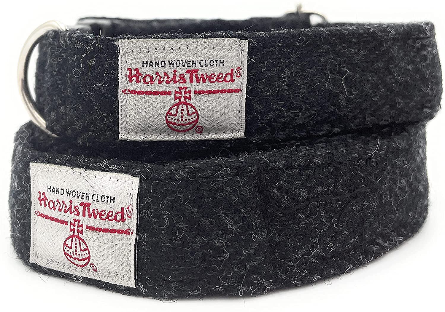 Harris Tweed Dog Collar And Lead Set Handmade (Charcoal Herringbone, S) โ image 1