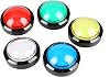 EG STARTS 5 x 60 mm dome-shaped LED illuminated push buttons for arcade coin machine games (each colour of 1 piece)