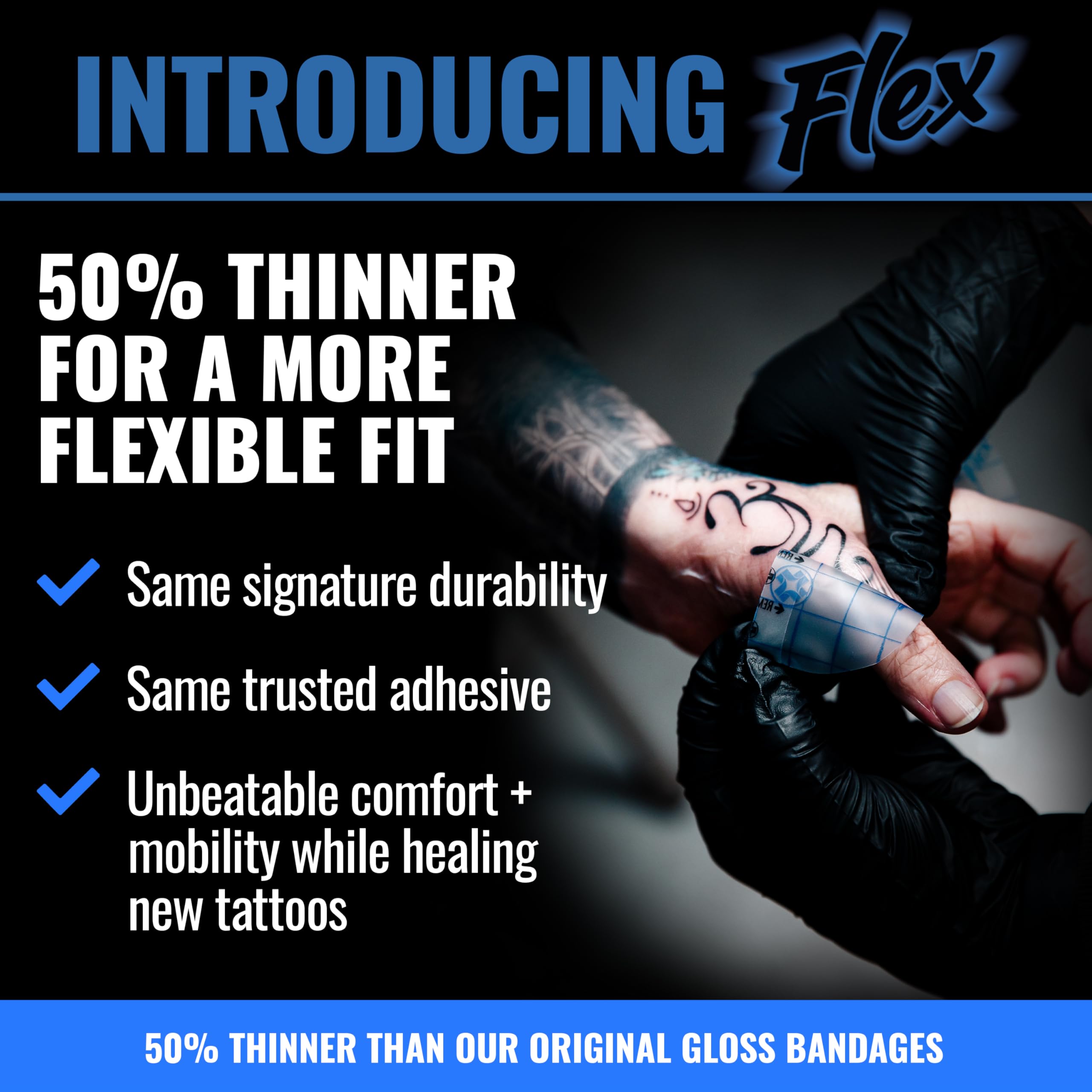 Saniderm Flex Tattoo Bandage Roll, Matte Waterproof Sterile Film