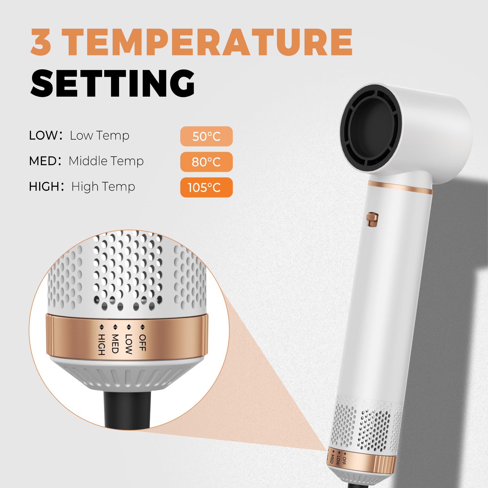 OKWRAP Airbrush 5 en 1, Air Styler 5 en 1, Hair Styler avec Seche Cheveux, Boucleur Automatique, Brosse Coiffante Chauffante, Brosse Lissante, Seche Cheveux 5 en 1 pour Sécher, Boucler, Lisser