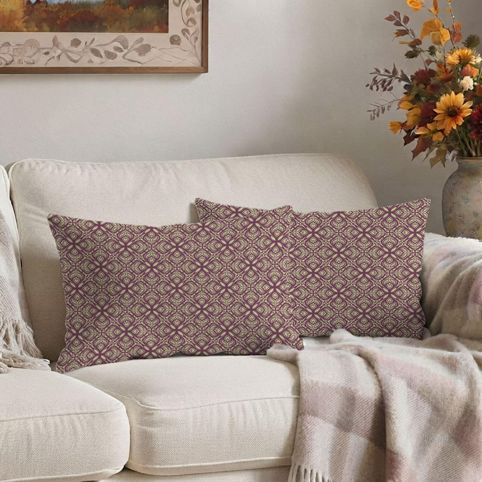 Poszewki na poduszki 60x80 cm retro proste poduszki prostokątne poszewki na