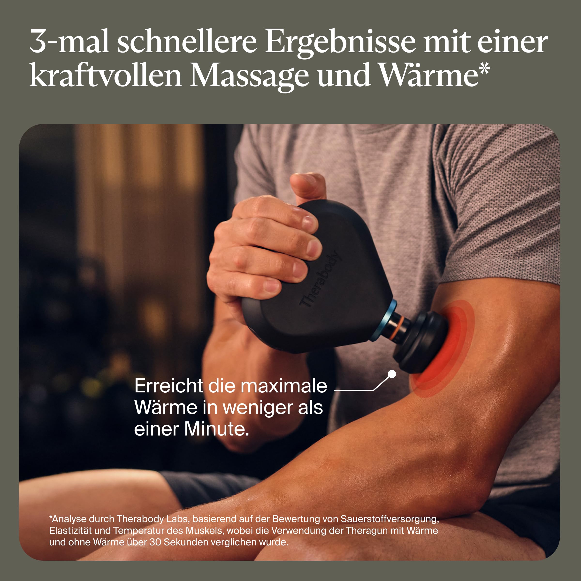 Therabody Theragun Mini Plus Tragbare Massagepistole mit Wärme (Schwarz) | Muscle Massager Gun On-the-Go - Travel Essential for Deep Tissue Back , Neck Arm & Leg Muscle Tension Relief & Revocery