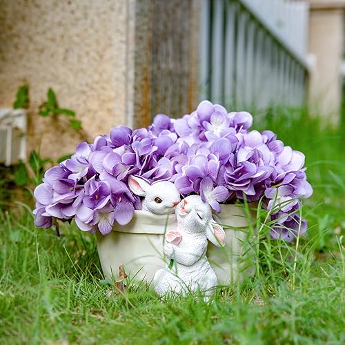 Miniatura 6 de Maceta de conejo para suculentas, macetas de jardín, maceta decorativa de conejo, macetas de dibujos animados en forma de animal, decoración