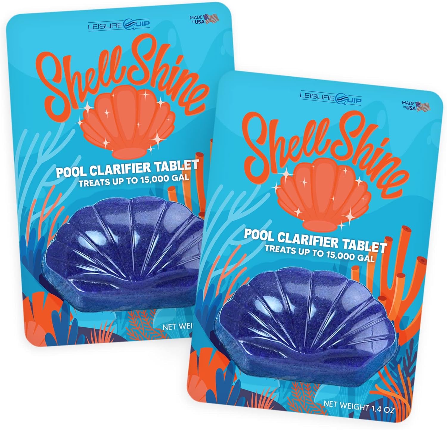 LeisureQuip ShellShine Pool Clarifier Tablet 2 Pack Each