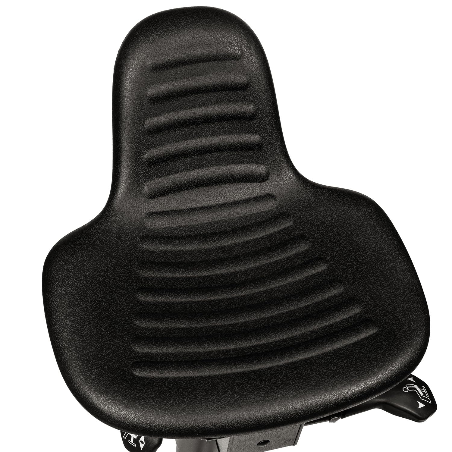 hjh OFFICE 830026 Stehhilfe TOP Work 34 Hartschaum Arbeitshocker ergonomisch mit Rückenstütze, Höhe & Neigung verstellbar