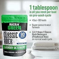 Vista 27 de Rockin' Green Detergente para ropa sucia, a base de plantas, detergente en polvo natural para ropa, vegano y biodegradable, seguro para pieles