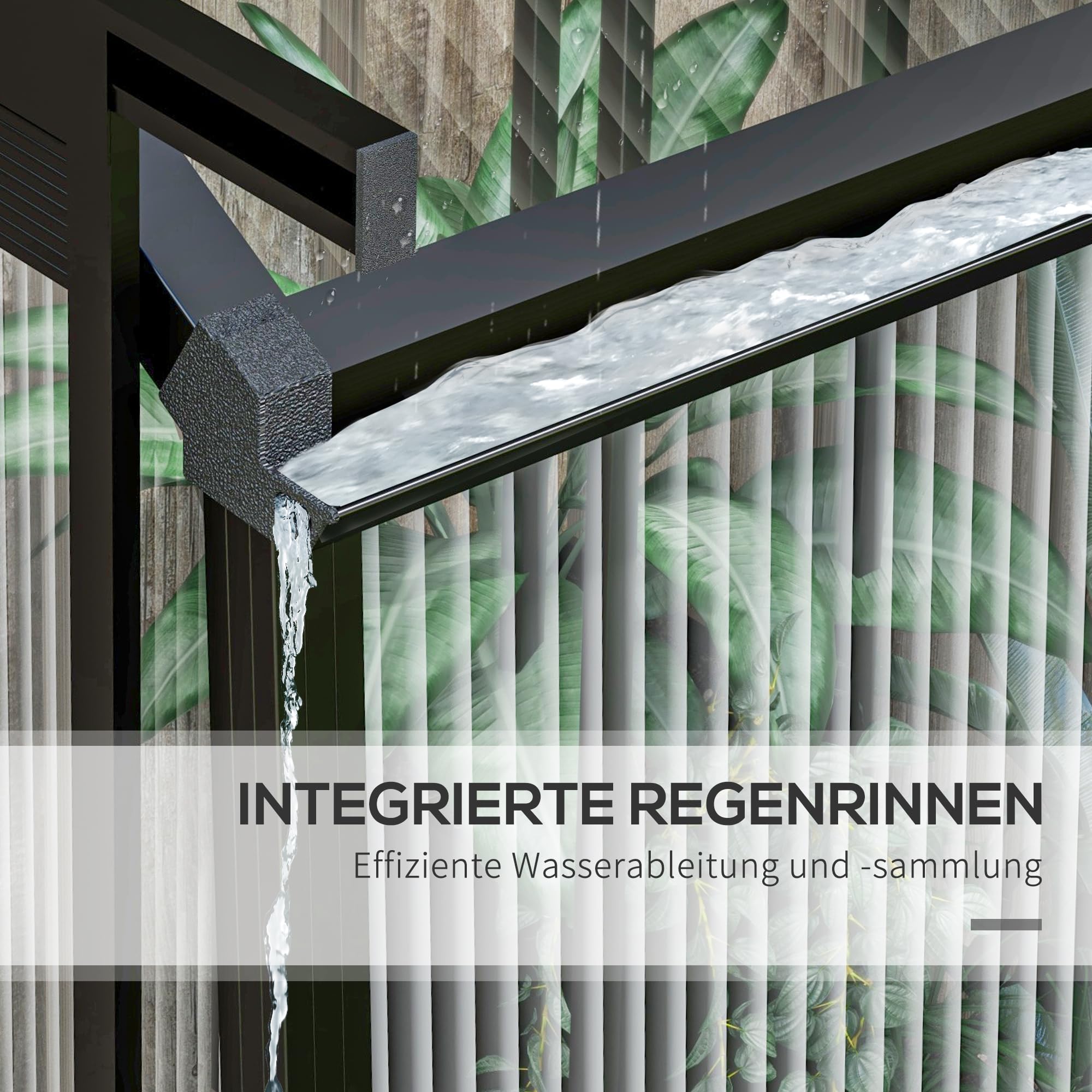 Outsunny Gewächshaus Aluminium mit Fundament 192 x 192 x 204 cm Schwarz | Treibhaus, 3,68 m², Tomatenhaus, Fenster, Schiebetür, Aufzucht Pflanzenhaus, für Garten, Balkon