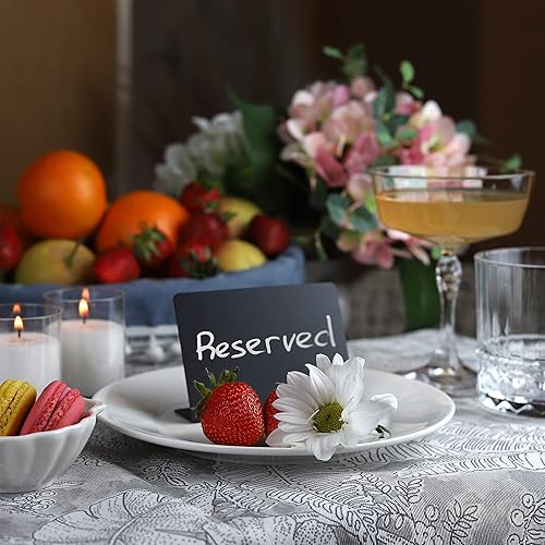 Miniatura 2 de Juego de 30 letreros pequeños de pizarra de 3 x 4 pulgadas, letreros de comida para bufé de fiesta, mini letrero de pizarra, tarjeta de exhibición