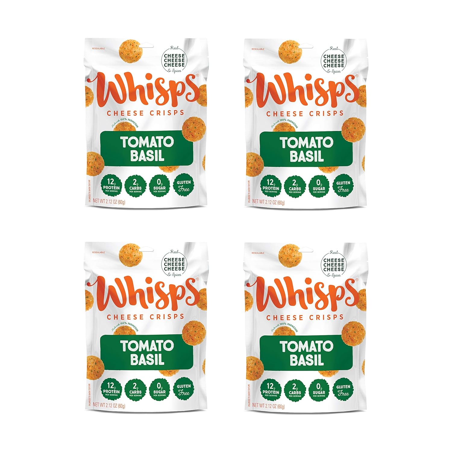 Whisps Cheese Crisps Tomato Basil Healthy Snacks Keto
