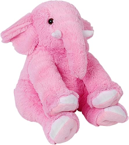 Animales de peluche de elefante con peso, 5 libras, almohada gigante de elefante de 16 pulgadas para niños y niñas, Navidad (rosa)