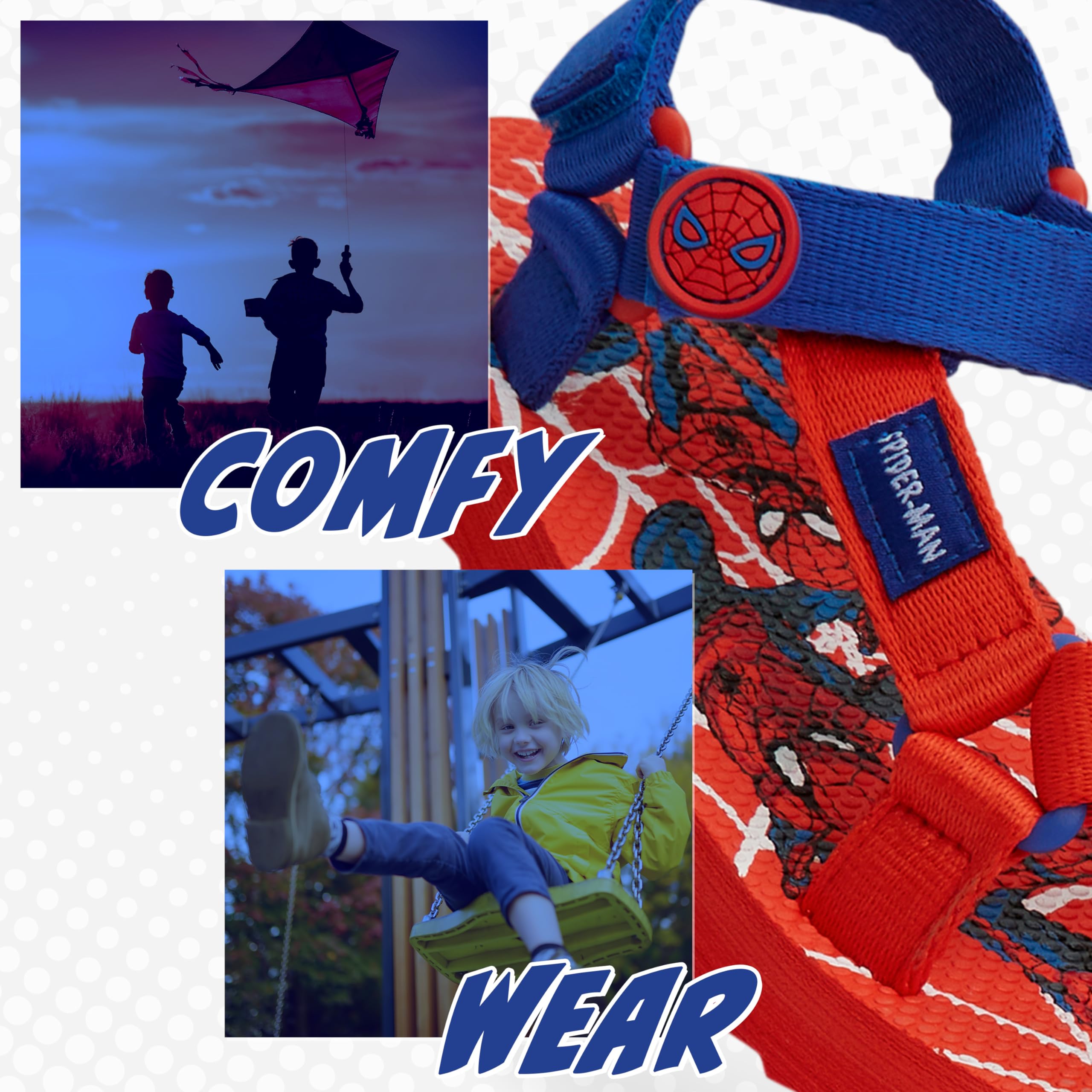 Marvel Sandalias Niño, Zapatos de Verano con Correas Ajustables - Regalos para Niños