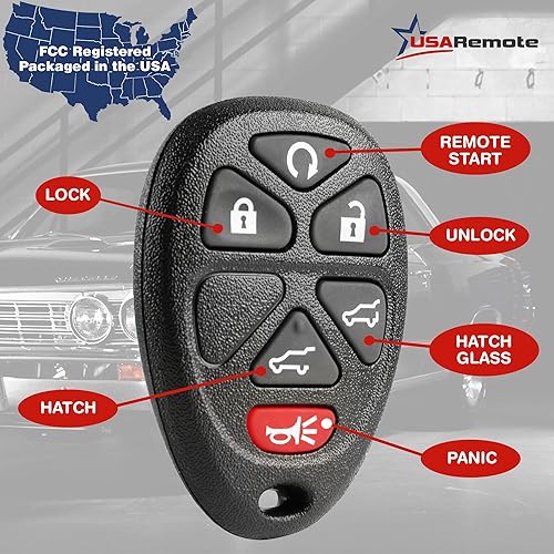 Miniatura 3 de Control remoto de entrada sin llave para automóvil Chevy Tahoe Suburban 2007-2014  Cadillac Escalade 2007-2014  GMC Yukon 2007-2014 (se adapta a la