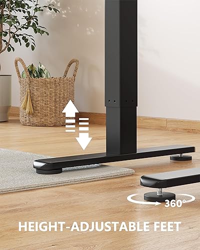 Miniatura 6 de BANTI Escritorio eléctrico de pie ajustable de altura de 48 x 24 pulgadas, mesa de pie, escritorio de oficina en casa con tablero de empalme, parte