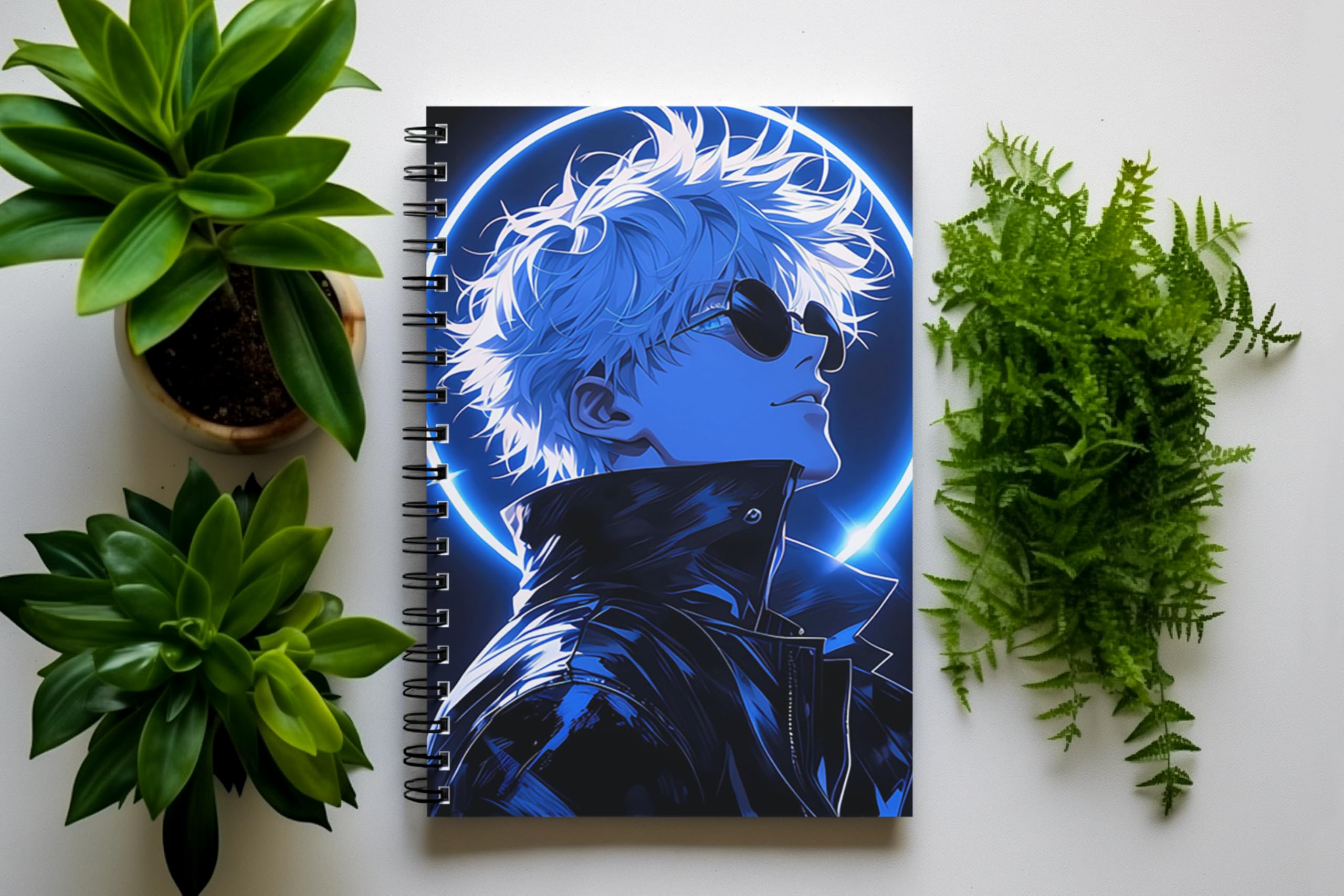 Graphic Word Anime Sketchbook Notebook A5 Unruled 160 Pages 100gsm Paper (Multicolor) Spiral Wire-O-Bound Notebook with Fantasy Illustration Design