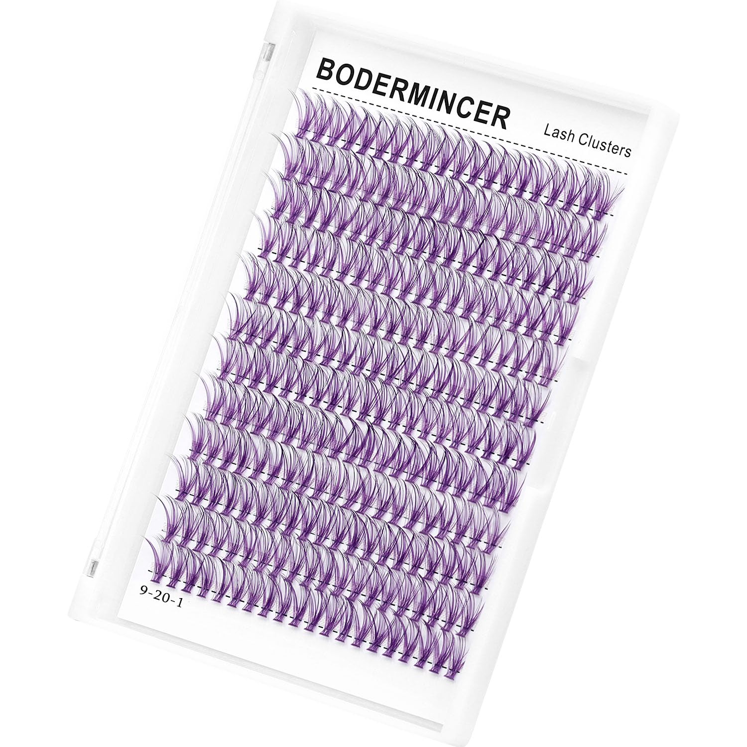 Bodermincer D Curl 240pcs 20D Lash Clusters Wispy Lashes Rose,Red,Blue,Black,Brown,Purple,Light Green,Dark Green Colors to Choose Lashes Cluster